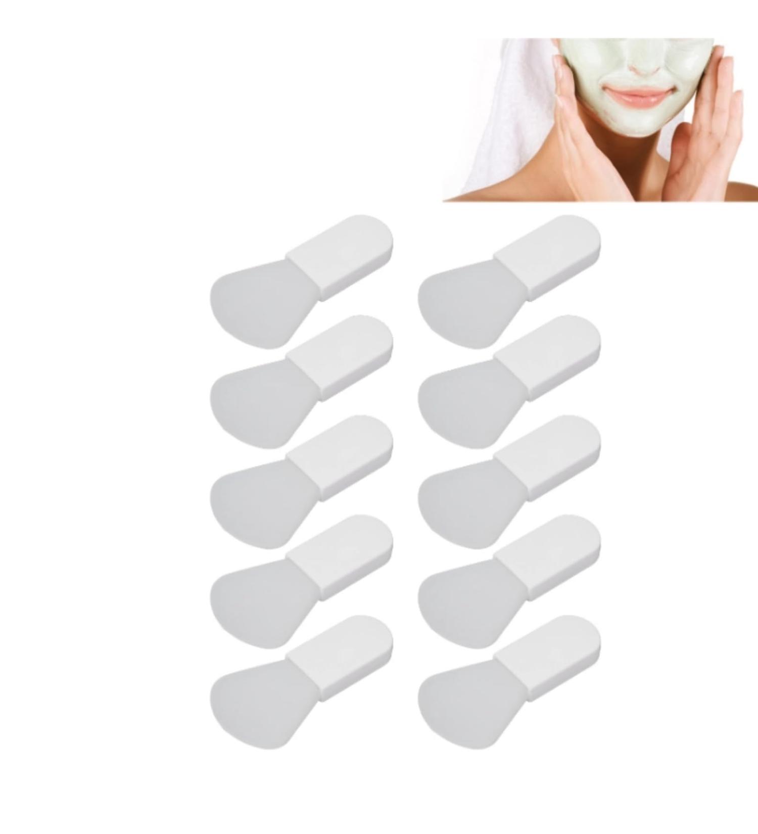 10 Pack Silicone Face Mask Brushes Mini Makeup Tools with Transparent Handles for Mud & Cosmetic Application - Buy Online on GoSupps.com