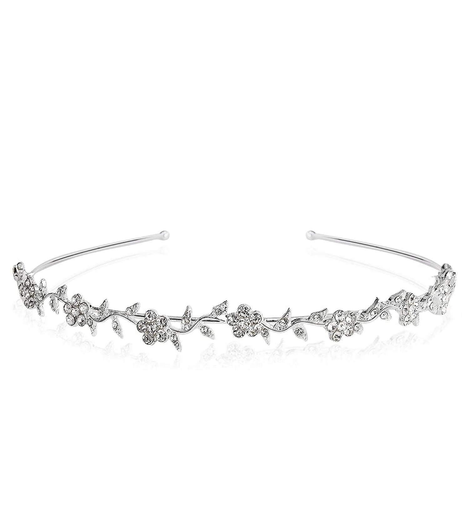 Silver Bridal Headpiece for Brides - AOPRIE Fairy Crown Hair Band for Wedding - Buy Online on GoSupps.com