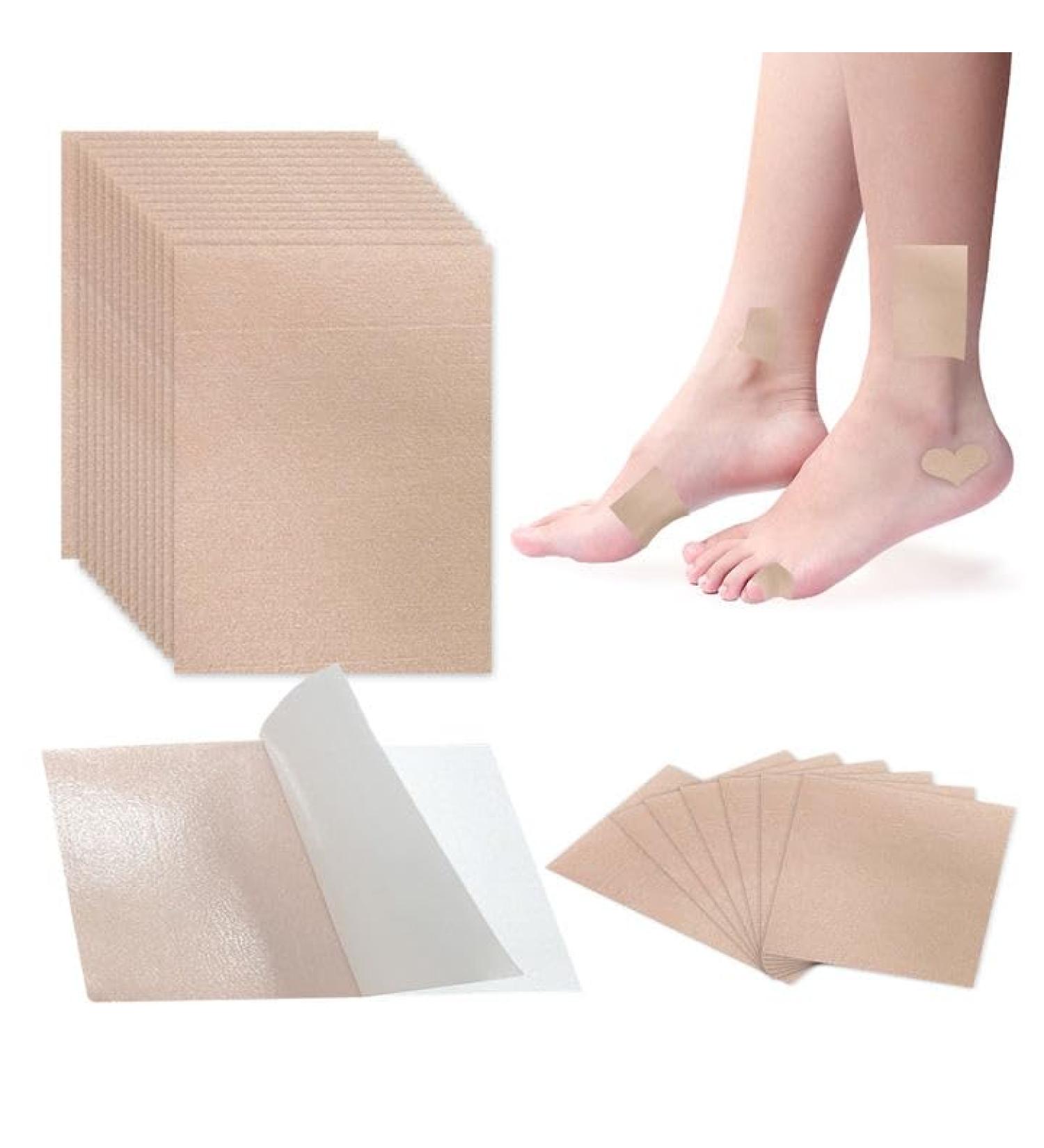 SKHAOVS 30 Pcs Moleskin Tape Blister Prevention Patches - Foot Care Sticker Adhesive Pads for Feet Blister Prevention - 12x9 cm - Buy Online on GoSupps.com