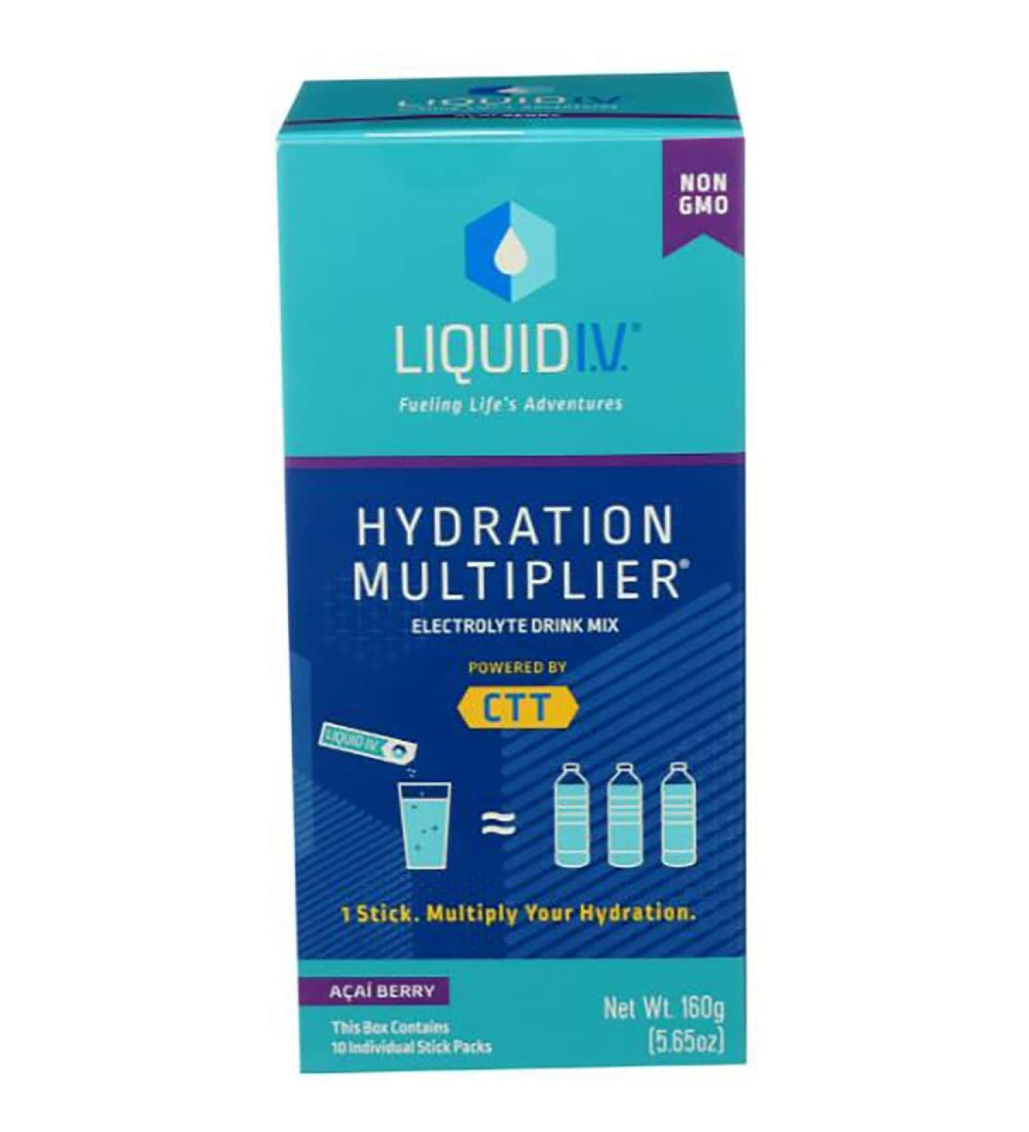 Liquid IV Acai Berry Hydration Multiplier Electrolyte Drink Mix 5.65 OZ - Buy Online on GoSupps.com