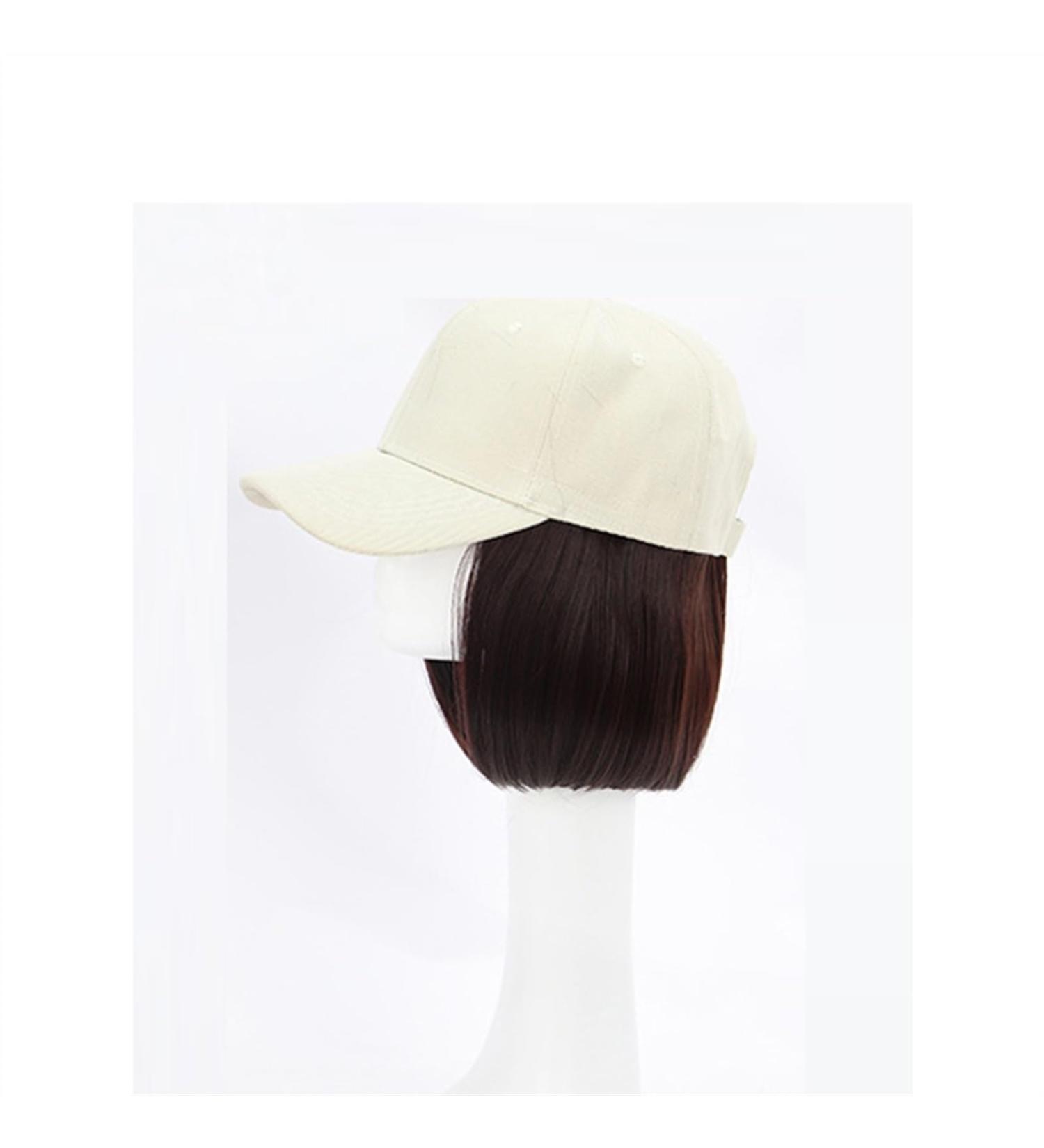 Baseball Cap with Hair Extensions Women Hat Wig Wth Short Hair Baseball Cap Connect With Wig Adjustable Hair Extensions Wigs Heat Resistant Fiber Hat Wig (Color : 8) - Buy Online on GoSupps.com
