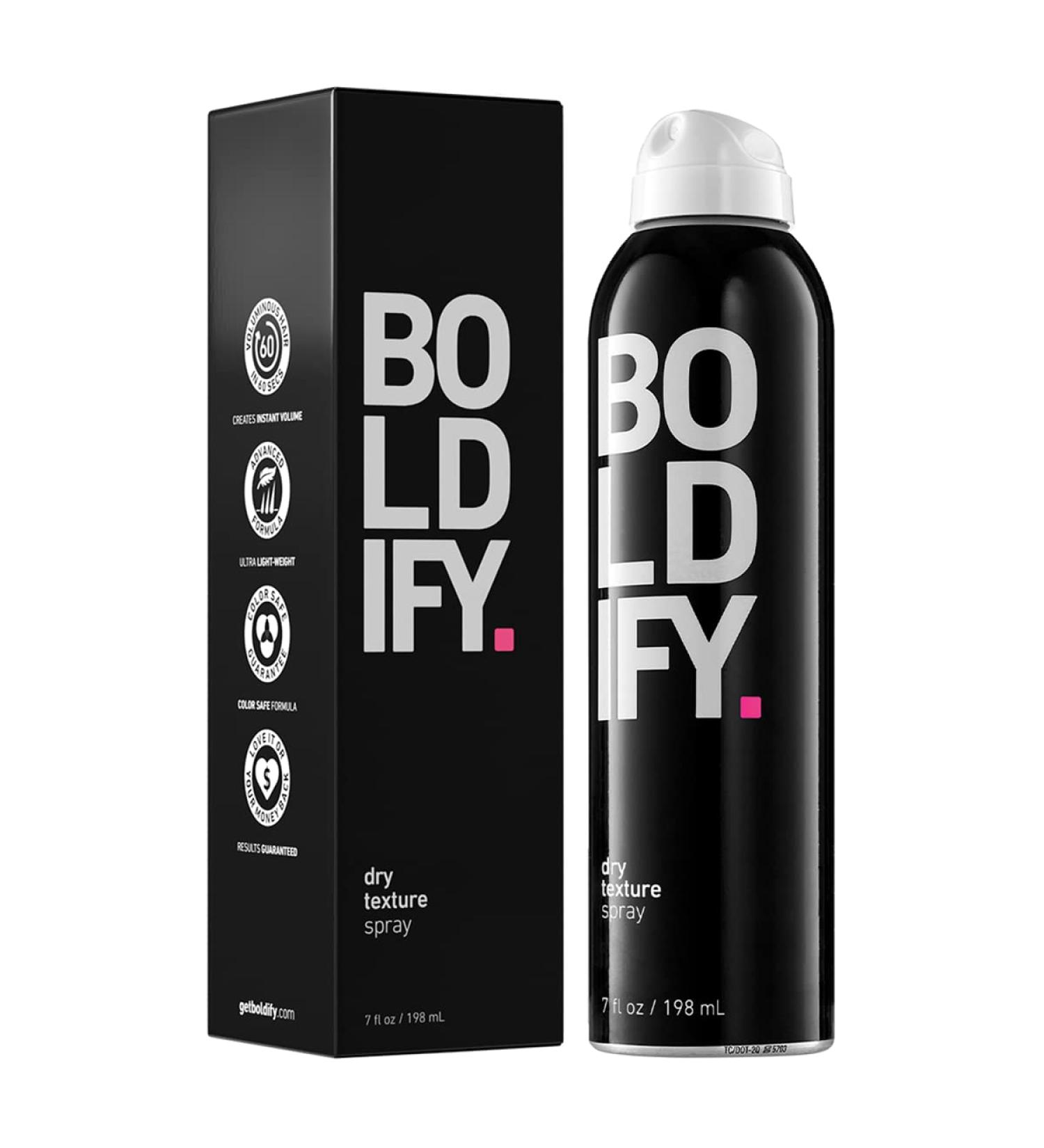 BOLDIFY Texture Spray - Volumizing Hair Hairspray for Root Lift & Hold | Texturizing Styling Spray for Men & Women | Stylist Recommended Dry Texture Spray - 1 Pack - Buy Online on GoSupps.com