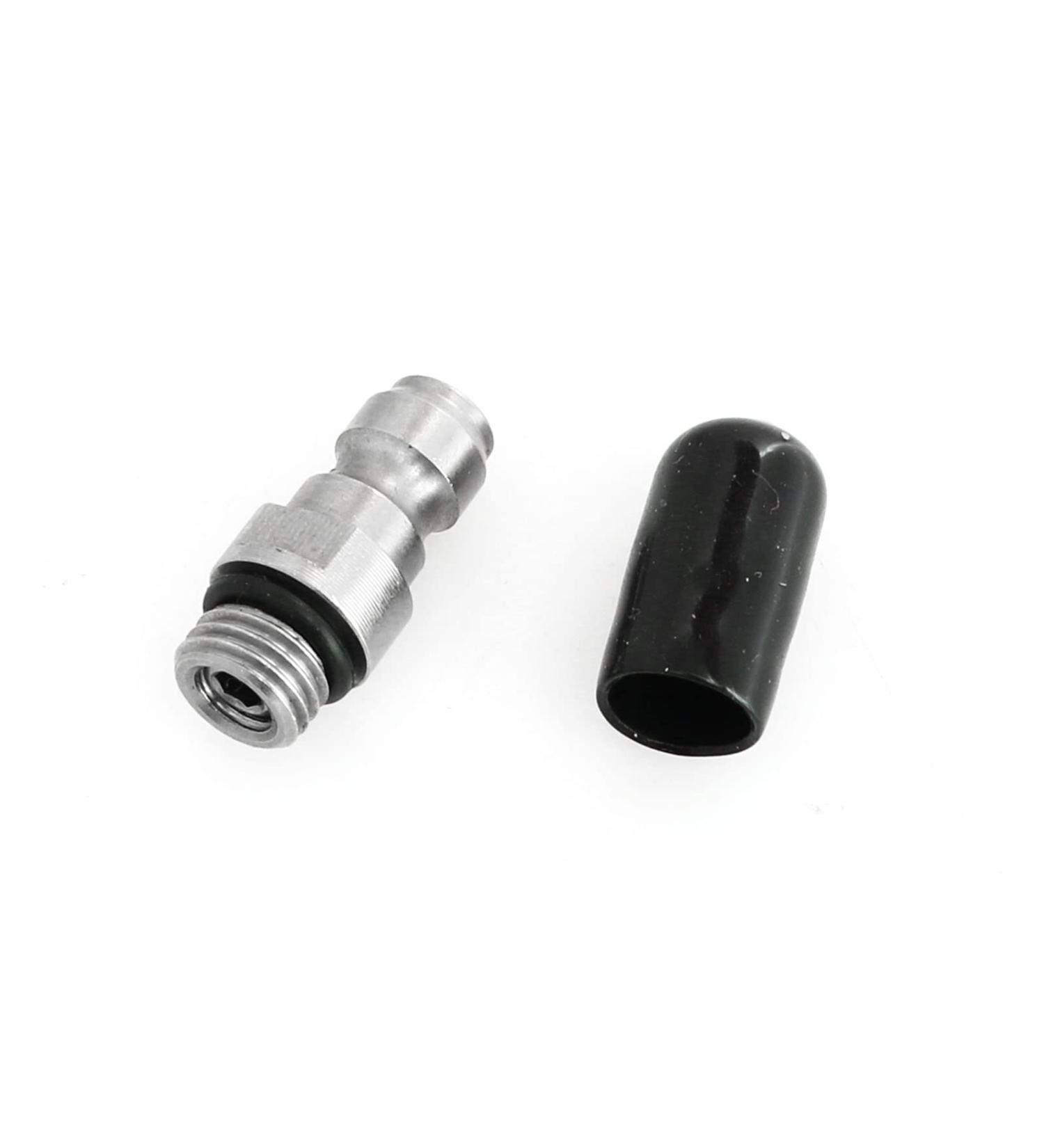 Stainless Steel Paintball Air Gun Quick Plug Connector - M8x1 Silver Check Valve Adapter - Buy Online on GoSupps.com