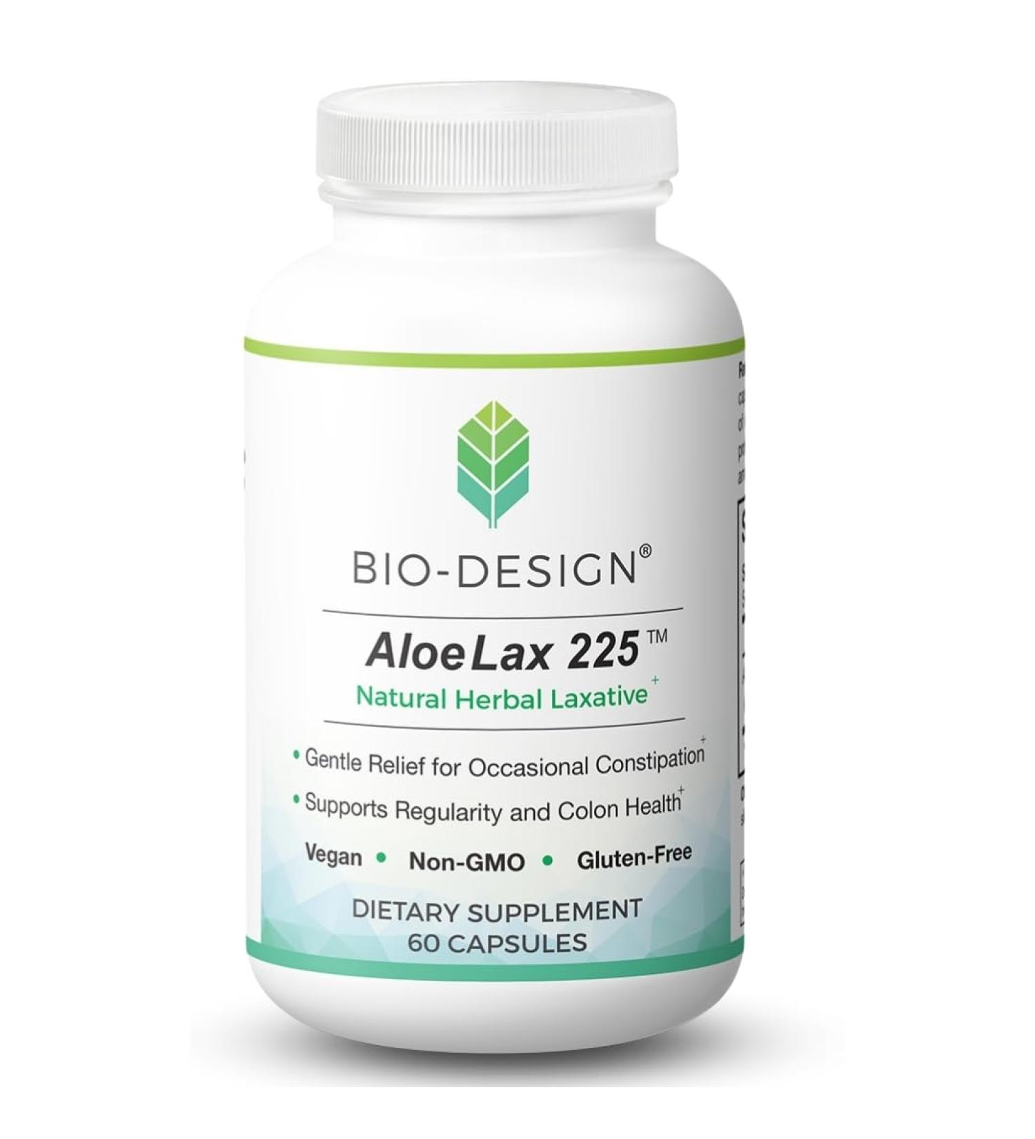 Aloe Lax 225 Natural Herbal Laxative - Gentle Relief for Occasional Constipation Gas & Bloating with 225 mg Natural Aloe Ferox - Supports Bowel Regularity & Colon Health - 60 Capsules Aloe Lax 225 1 Count (Pack of 60) - Buy Online on GoSupps.com