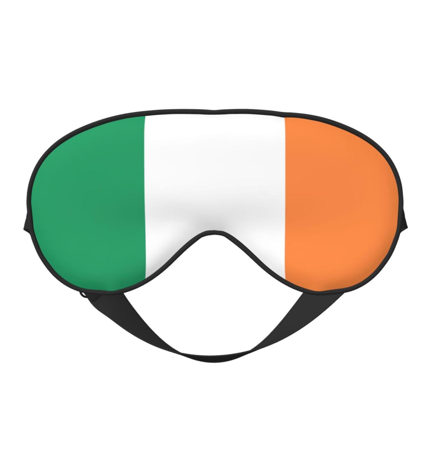 Irish Flag Print Eye Mask | Silk Sleeping Blindfold for Men & Women - Perfect Night Light Blocker - Buy Online on GoSupps.com