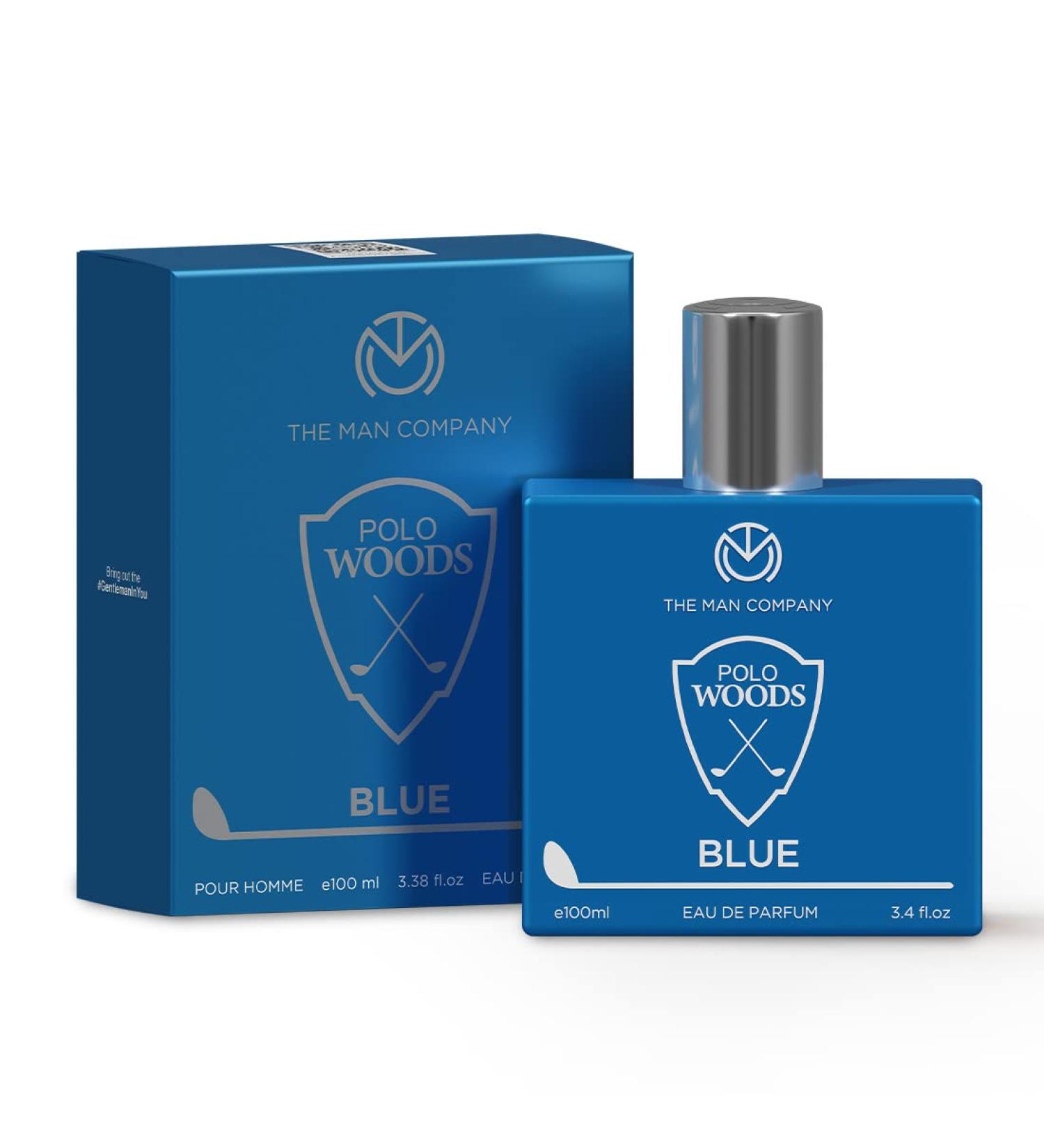 The Man Company EDP for men 100ml Polo Blue | Premium Perfume | Long-lasting Fragrance | Perfect For Men | Citrusy Marine and Musky | Made With Essential Oils - Buy Online on GoSupps.com