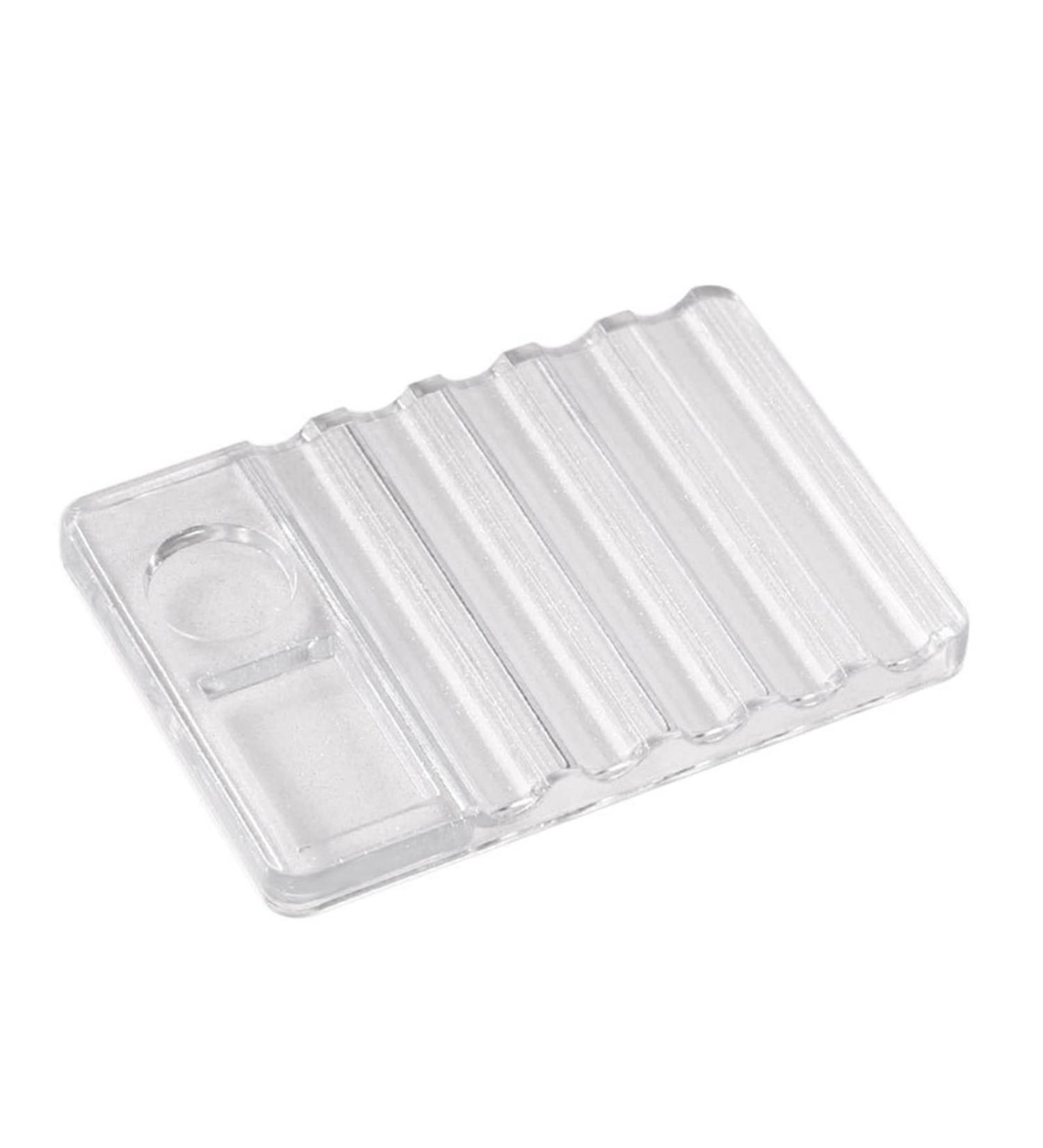 Worparsen Nail Art Palette Eye-catching Vivid 7 Slots Nail Art Brush Holder Compatible with Women Clear - Buy Online on GoSupps.com