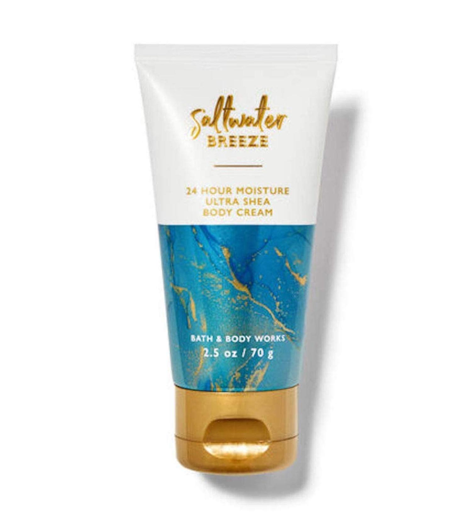 Bath and Body Works Salt Water Breeze Travel Size Ultra Shea Body Cream 2.5 Oz (Salt Water Breeze)