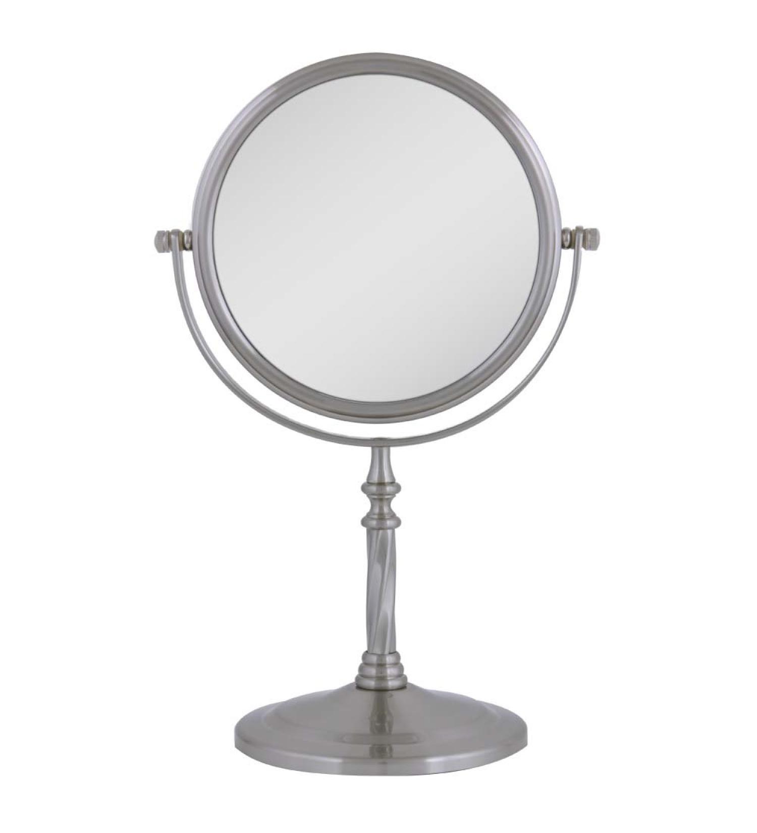 Zadro Round Makeup Mirror 5X 1X Magnification, Rotating Head, 7W x 10H - Non-Lighted, Desk Vanity Mirror - Buy Online on GoSupps.com