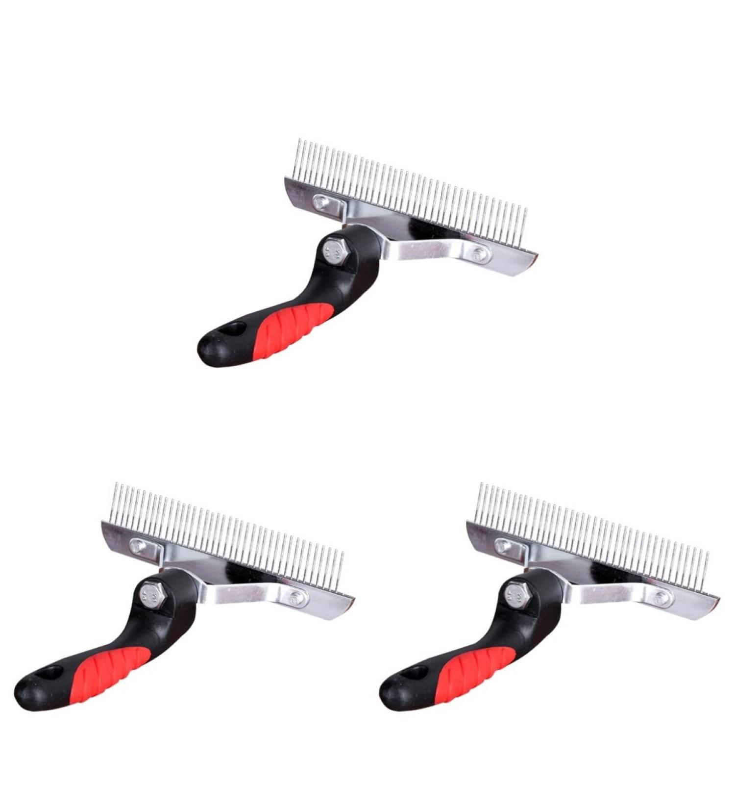 PopetPop Self-Cleaning Slicker Brush Set for Pets | 3 Pack Animal Hair Removal Tool | Efficient Grooming Comb for Dogs and Cats - Buy Online on GoSupps.com