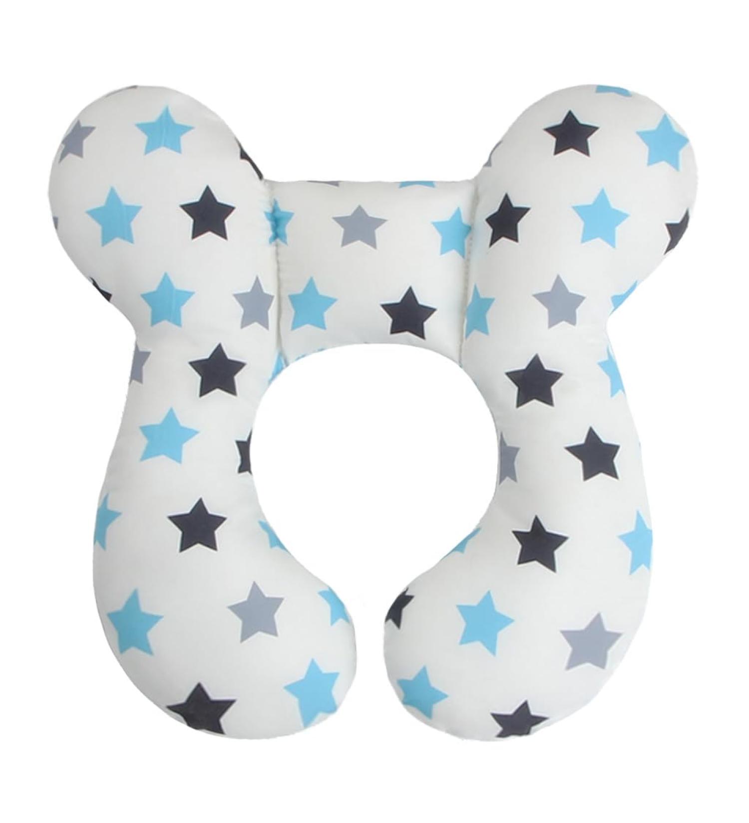 KAKIBLIN Baby Travel Pillow - Neck & Head Support for Car Seat & Pushchair - White Star - Buy Online on GoSupps.com