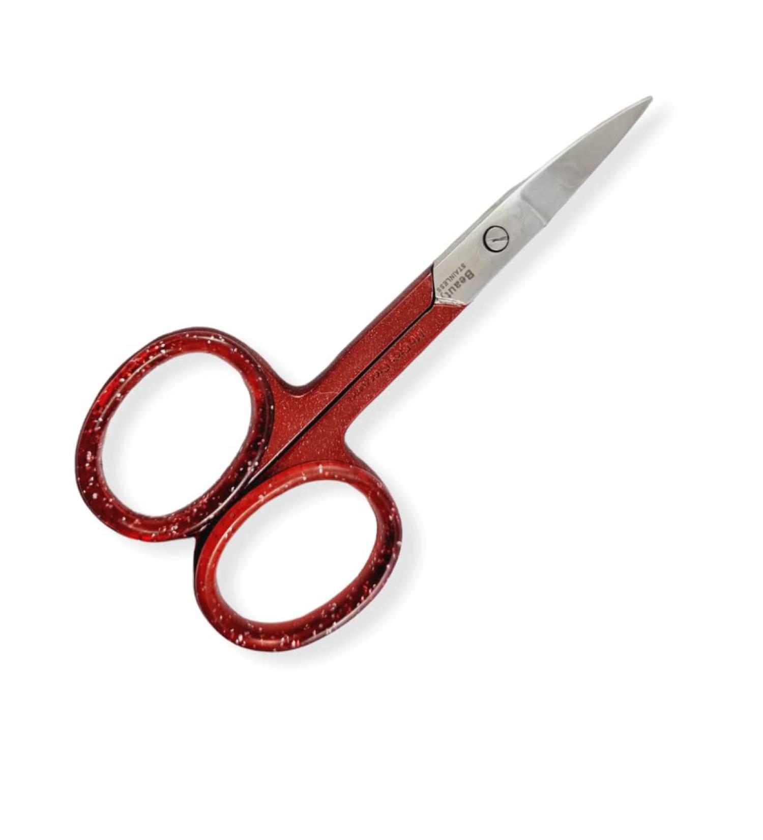 ComDent Cuticle Nail Scissors for Manicure Pedicure for Personal and Professonal Grooming (Red Ring - Straight)