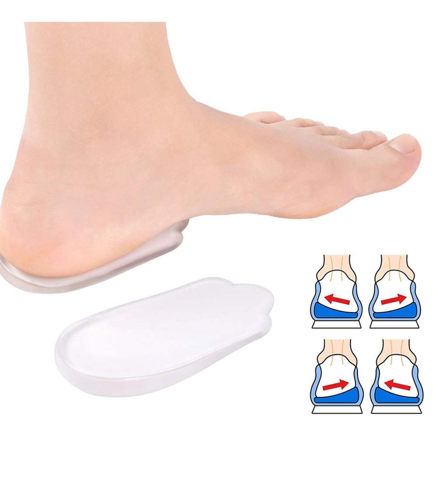 Jiahao Orthopedic insoles shoe inserts 2 pieces heel wedge for O/X legs orthopedic silicone gel correction- intake inserts for supination and pronation heel support for women and men