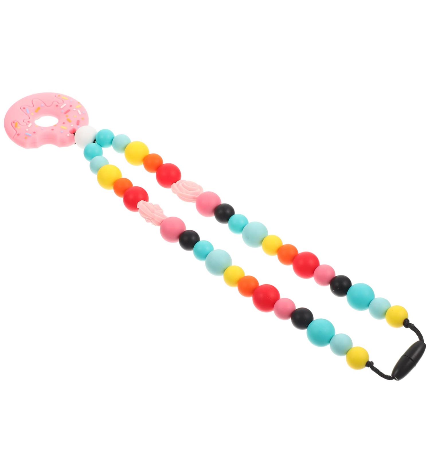 Healvian Beaded Sensory Chew Necklace & Teether for Toddlers - Silicone Teething Toy for Infant Boys & Girls - Buy Online on GoSupps.com