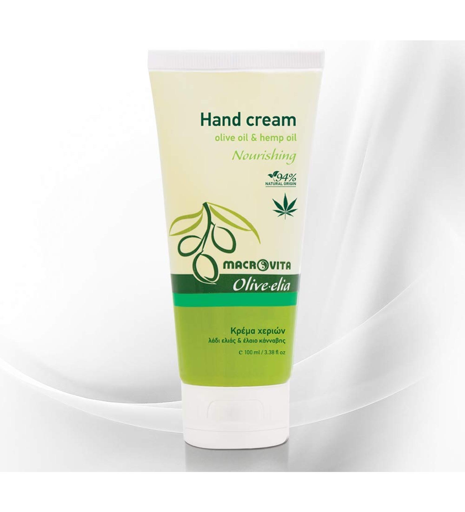 OLIVELIA HAND CREAM NOURISHING OLIVE OIL & HEMP OIL 100 ML.