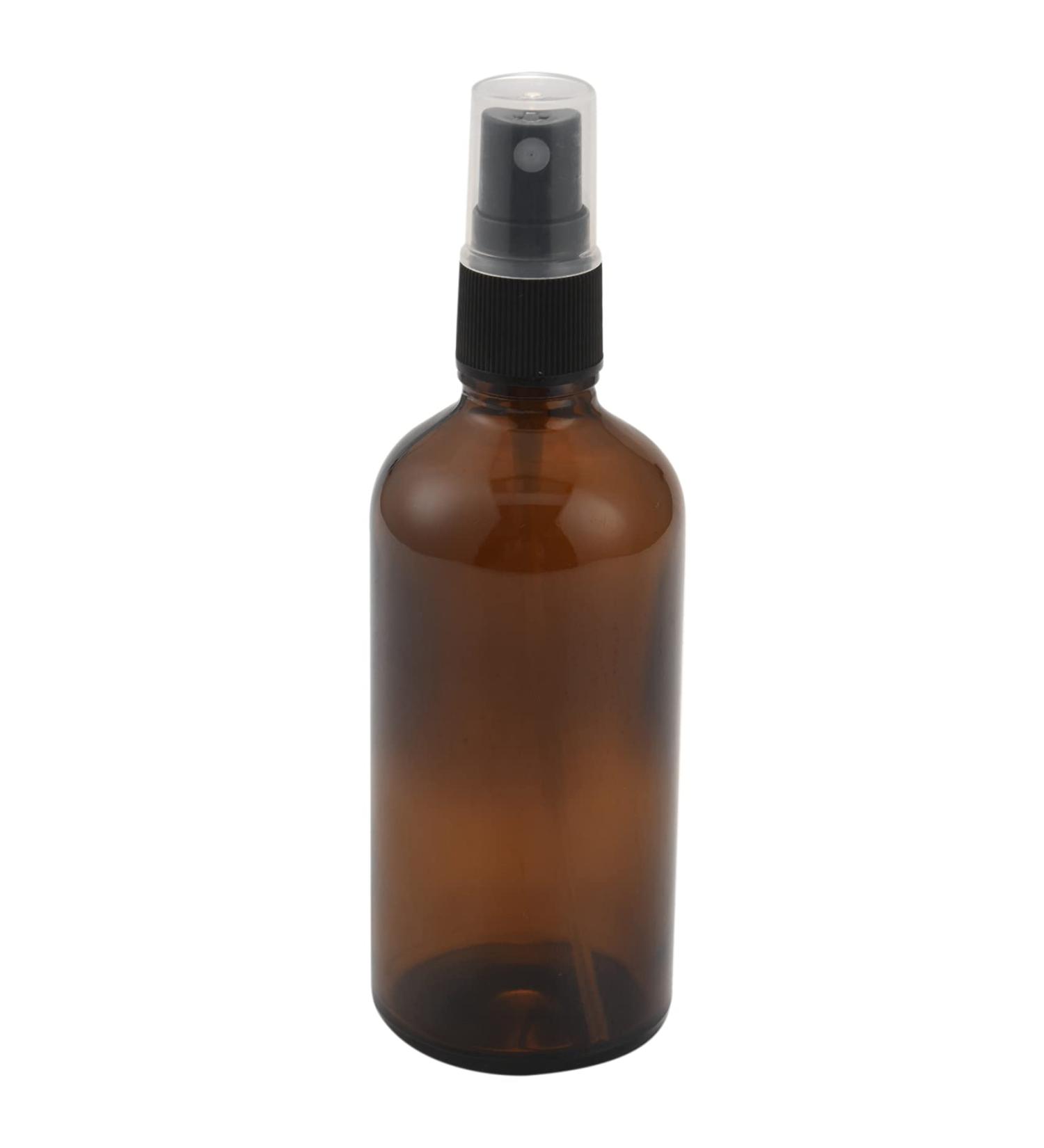 FRGMNT 100ML Amber Glass Spray Bottle with Black ATOMISER Sprays Refillable Container for Essential Oil/Aromatherapy Use - Buy Online on GoSupps.com