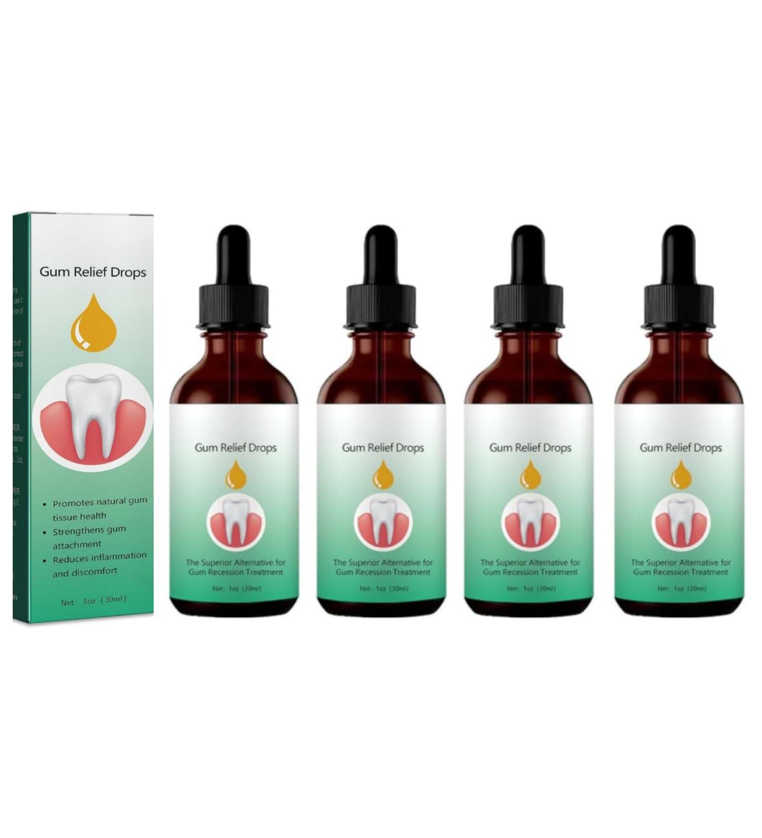 ZHBiwmatn 2024 New 4Pcs Dentizen Drops Gum Regrowth Drops Gum Restore Treatment Drops Repair Gum Regrowth for Receding Gum Rejuvenate Your Gums with Ease 30ml/1fl.oz - Buy Online on GoSupps.com