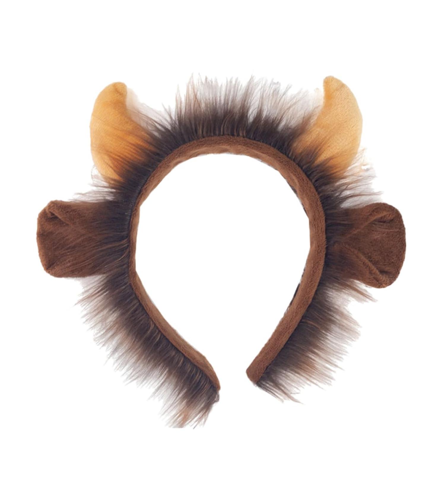 Halloween Costume Bull Horns Plush Headband Party 2-Pack Halloween Ox Horn Headbands - Plush Bull Ears For Costume Parties Cosplay Horns