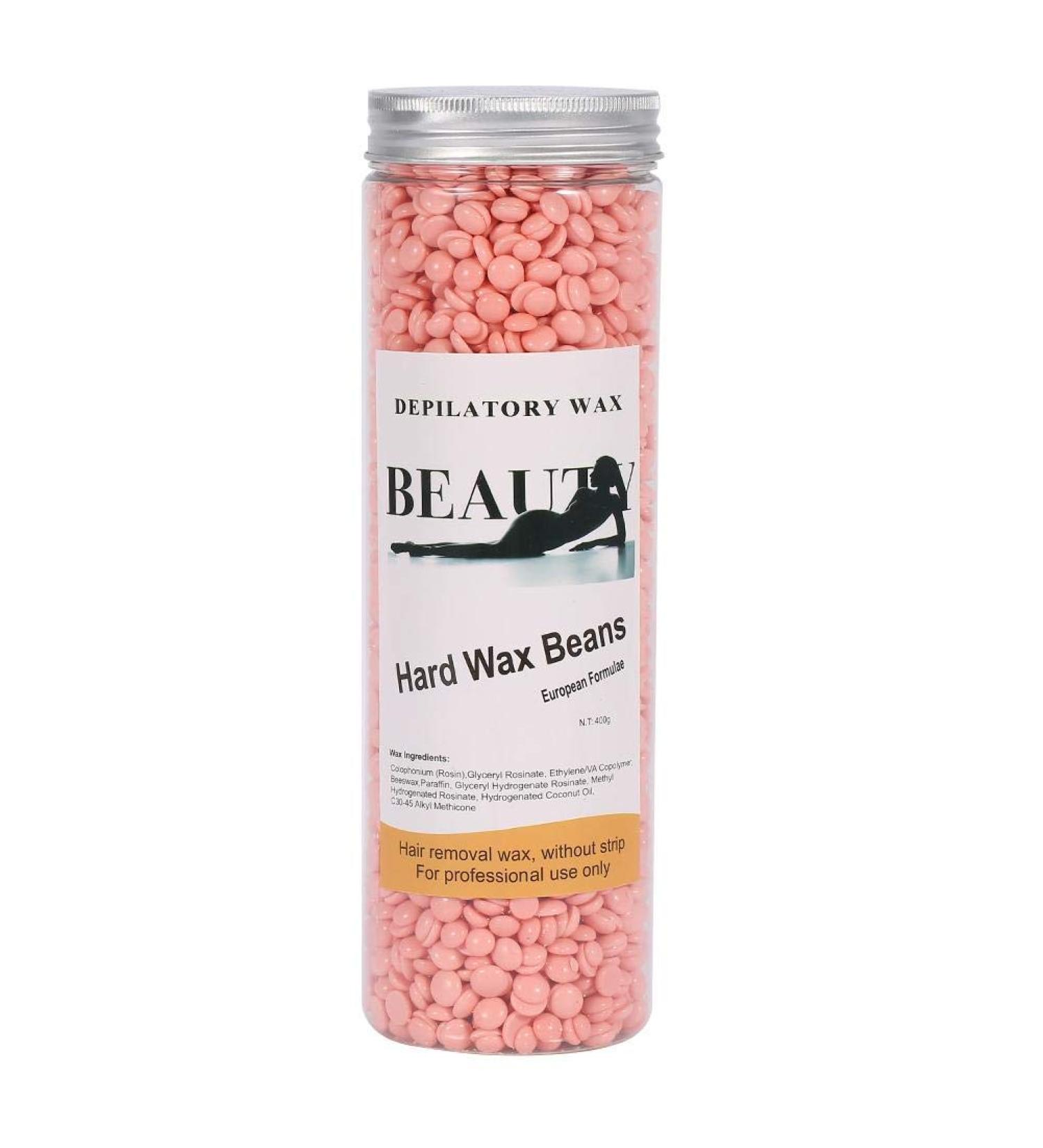 400g Rose Wax Beans - Depilatory Hot Hard Wax for Body Arm & Bikini Hair Removal - Buy Online on GoSupps.com