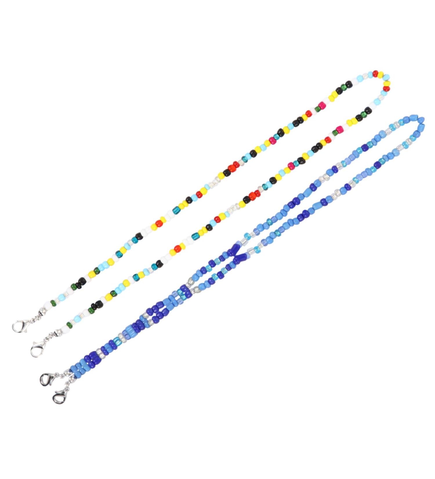 Clispeed 2 PC Adjustable Glasses Mask Chain Holder | Eyewear Band for Face Cover Sunglasses & Reading Glasses | 50cm Bead Chain Strap - Buy Online on GoSupps.com