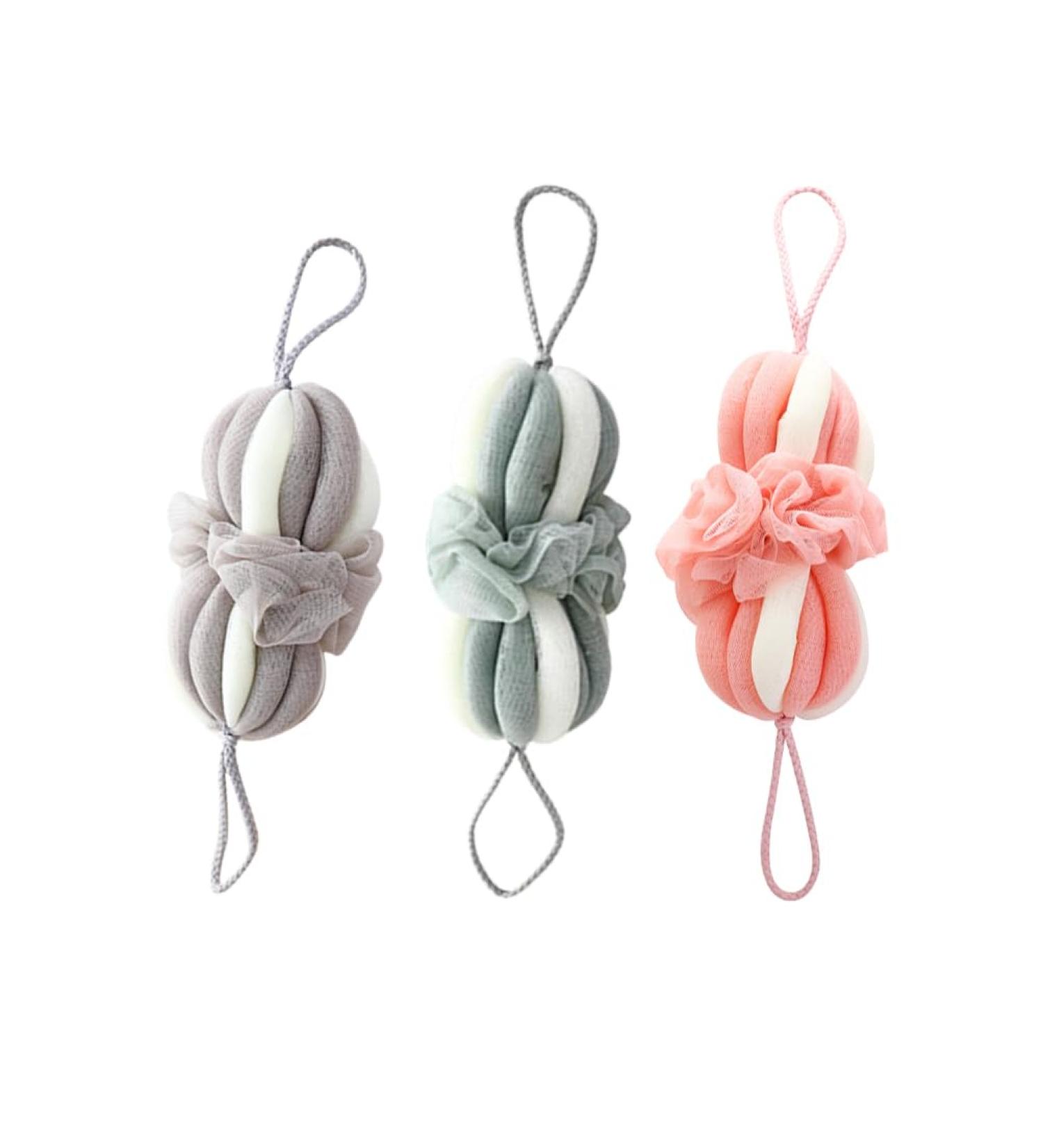 Milisten Body Scrub Loofah Sponge Set - 3Pcs Fluffy Bath Sponge for Essential Skin Care - Bulk Mesh Shower Pouf for Ultimate Relaxation - Buy Online on GoSupps.com