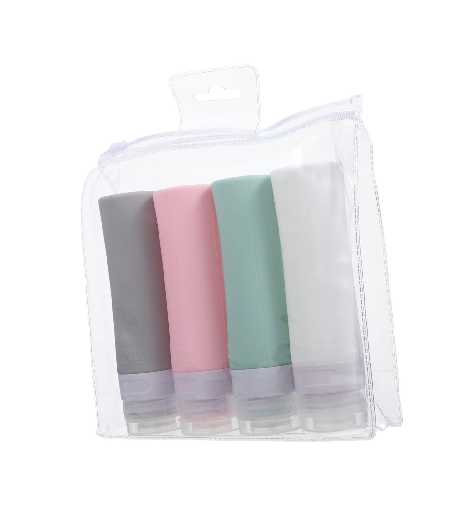 Beavorty 1 Set Bottled liquid sample jar shampoo refillable silicone tube makeup squeeze bottle creme makeup toiletry bottle travel Multifunction food grade silicone cleasing milk 14X3.5CM Assorted Color 2 - Buy Online on GoSupps.com