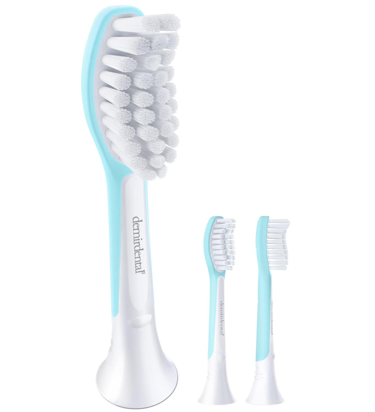Pack of 3 Demirdental Replacement Brushes for Philips Sonicare Kids Toothbrushes - Turquoise Suitable for Ages 7+ HX6043 HX6044 - Buy Online on GoSupps.com
