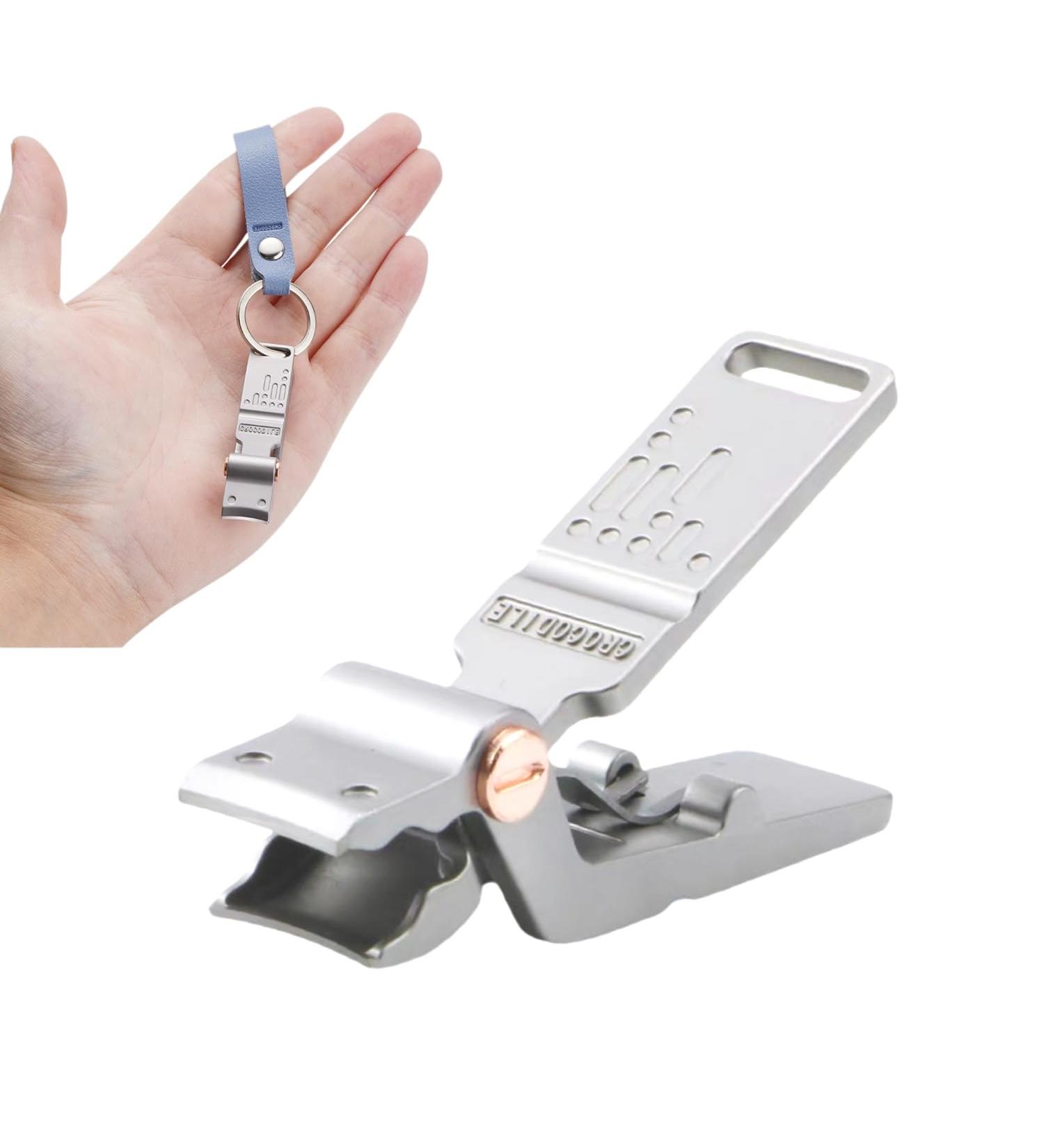 Ultra Compact Nail Clippers for Outdoor - Sharp Toenail Clipper for Thick Nails Premium Steel Nail Cutter Safe Trimmer with Catcher for Traveling Home Office - Buy Online on GoSupps.com