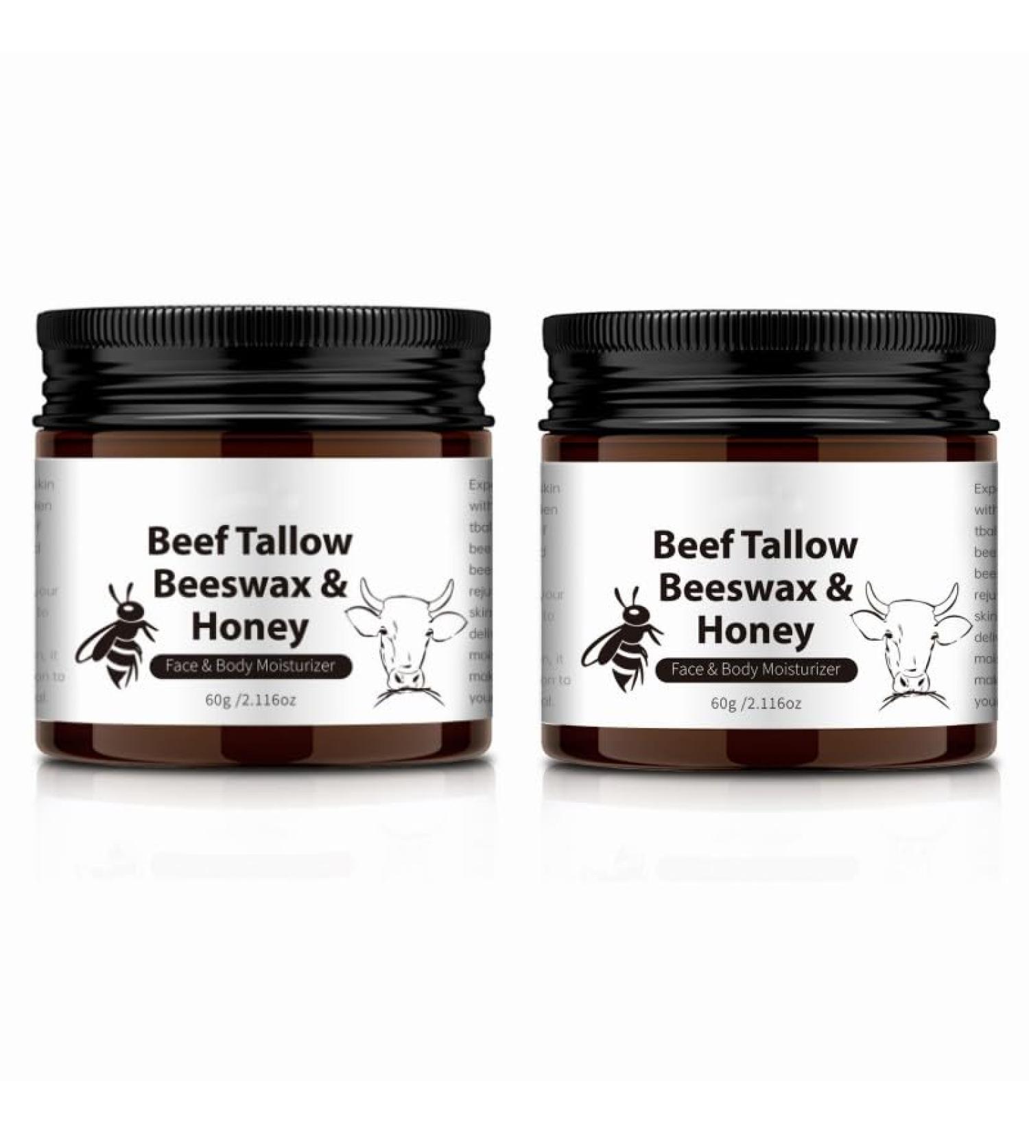 Suet Honey Emollient Cream 60g Suet Face Moisturizer Cream Suet Honey Emollient Face Cream with Tallow Face and Body Moisturizer Tallow Skin Moisturizer (2pcs) - Buy Online on GoSupps.com