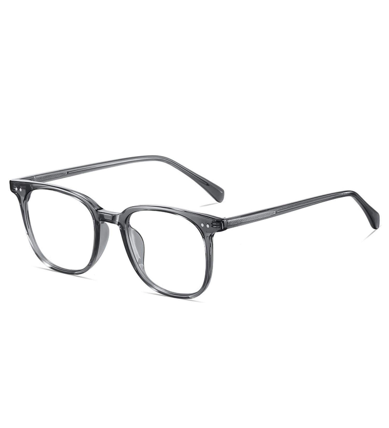 Buy Pin Temple Square TR90 Blue Light Blocking Glasses - Anti UV Computer Reading Glasses for Men & Women - 49mm Gray Frame - Buy Online on GoSupps.com