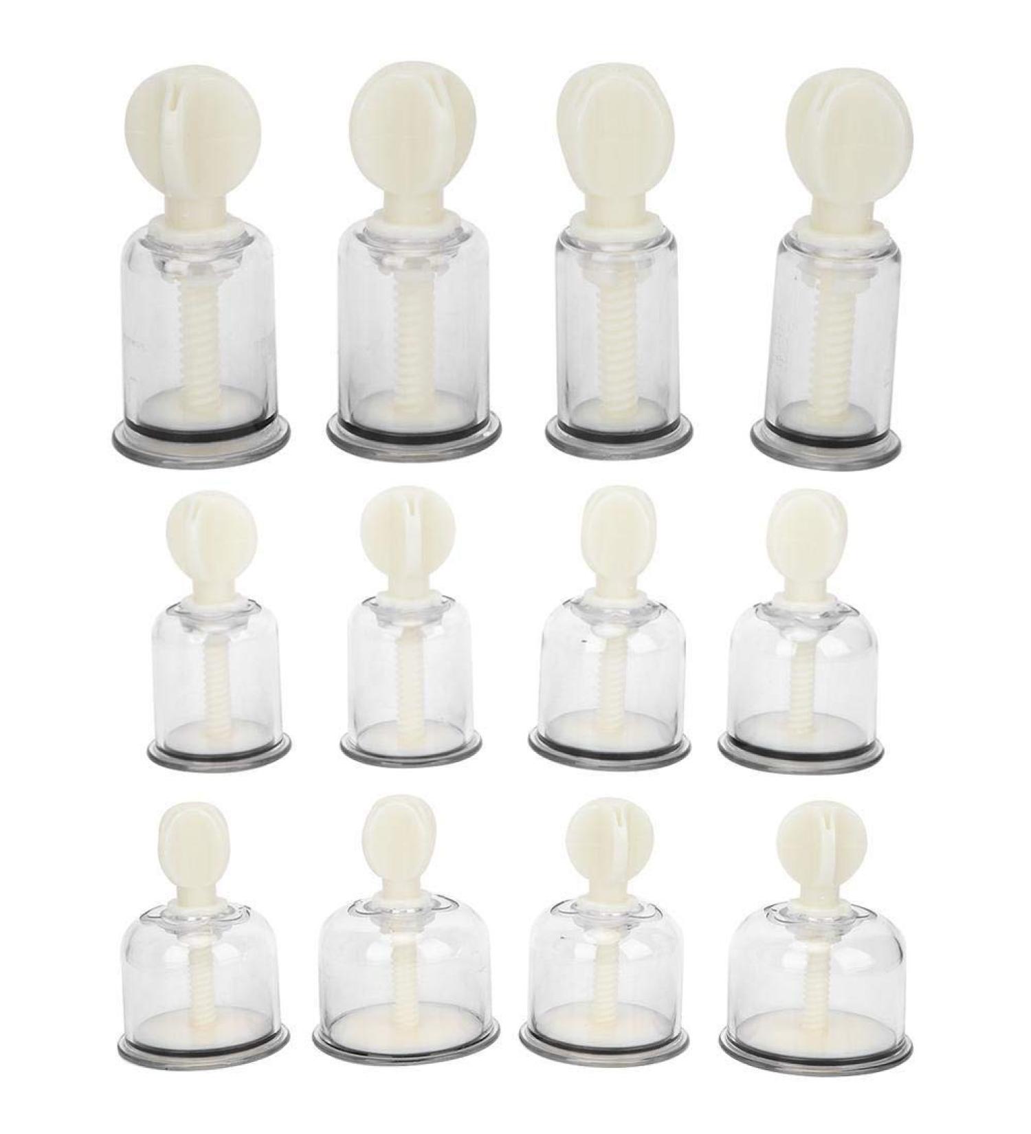 BYARSS 12pcs Hand Twisting Rotational Acupuncture Cupping Set - Premium Massage Therapy for Pain Relief & Relaxation | International Shipping Available - Buy Online on GoSupps.com