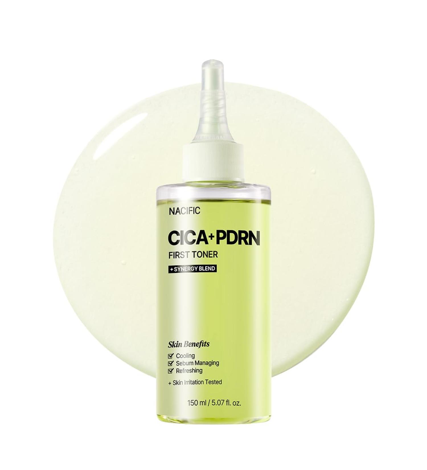 NACIFIC CICA PDRN First Toner 5.07 fl oz 150ml Centella Asiatica & PDRN for Sensitive Skin Cooling Spot Toner Balancing & Soothing Korean Skincare - Buy Online on GoSupps.com