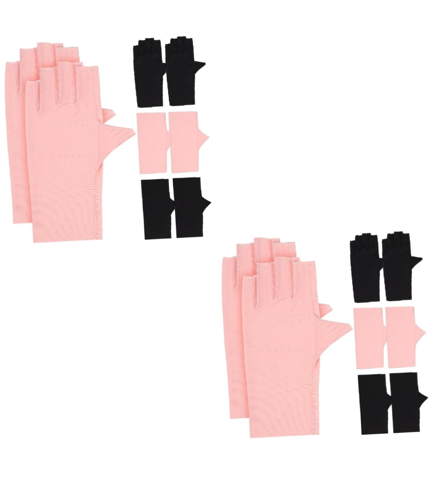 POPETPOP 8 Pairs Nail Gloves Black Fingerless Gloves Women Uv Rays Gloves Anti Gloves for Gel Nails Fingerless Gloves Uv Anti Uv Gloves Nail Art Gloves Manicure Nylon - Buy Online on GoSupps.com