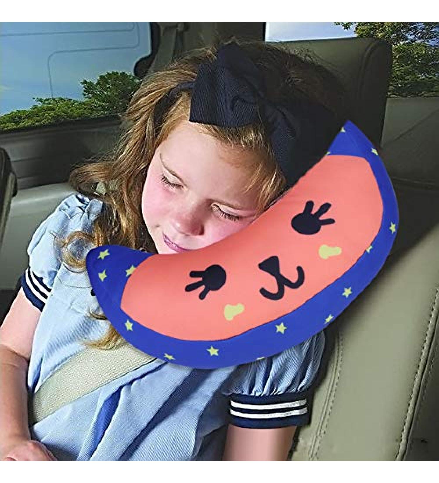 Kids Car Seat Belt Cover - Soft Shoulder Pad for Safety & Comfort | Orange Travel Pillow & Neck Support for Children | Universal Fit Car Accessories - Buy Online on GoSupps.com