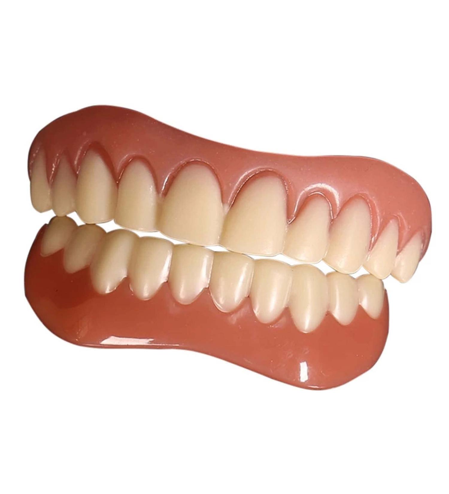 CHNLML Upper and Lower Veneer Dentures - Fake Teeth Natural Shade for Women and Men - Top and Bottom Veneers for Cosmetic Teeth - Protect Your Teeth - Buy Online on GoSupps.com