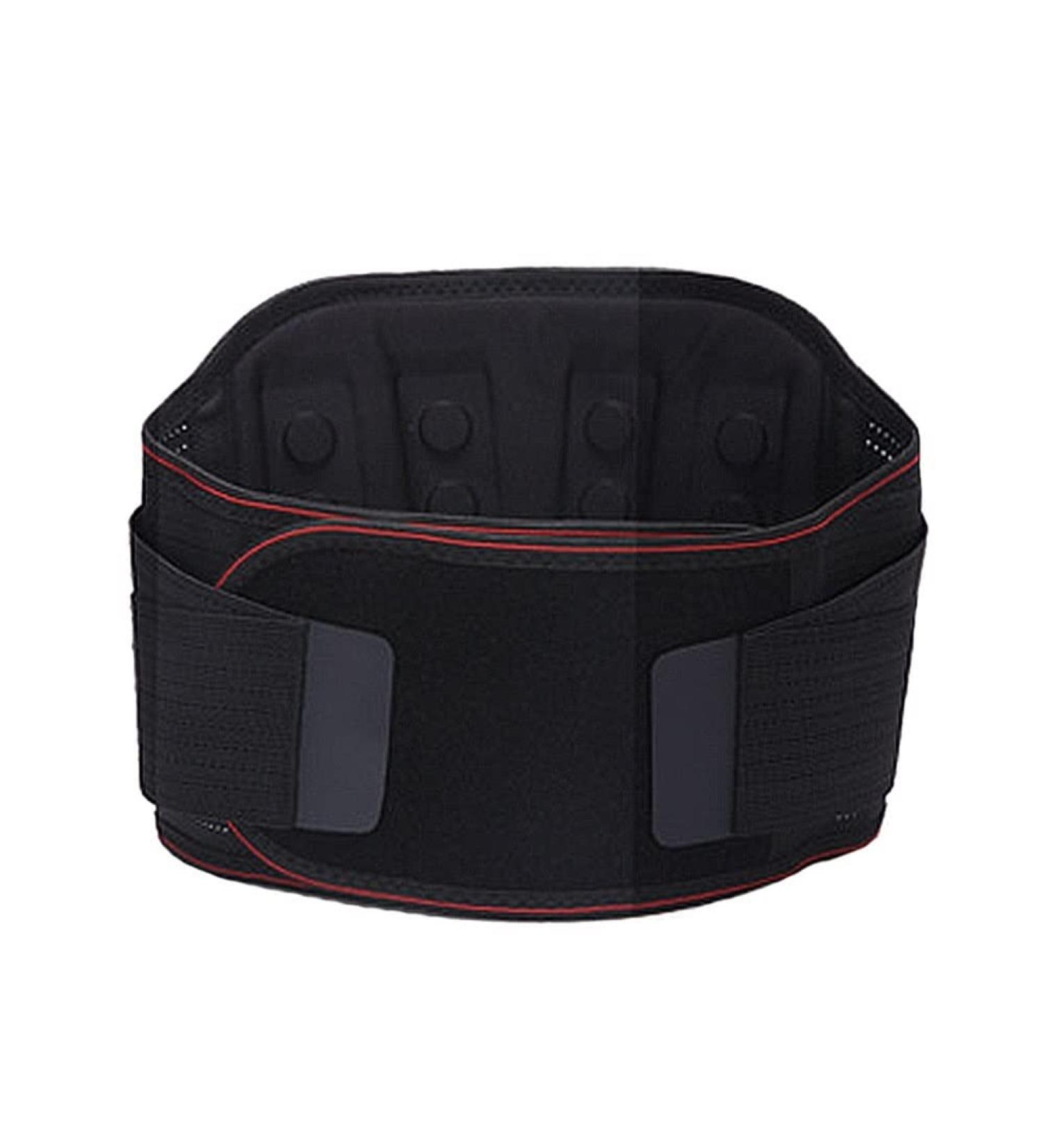 Self-Heated Lumbar Belt | Magnetic Back Support with 24 Tourmaline Magnets | Pain Relief Massager for Lower Back | XL Size in Black - Buy Online on GoSupps.com