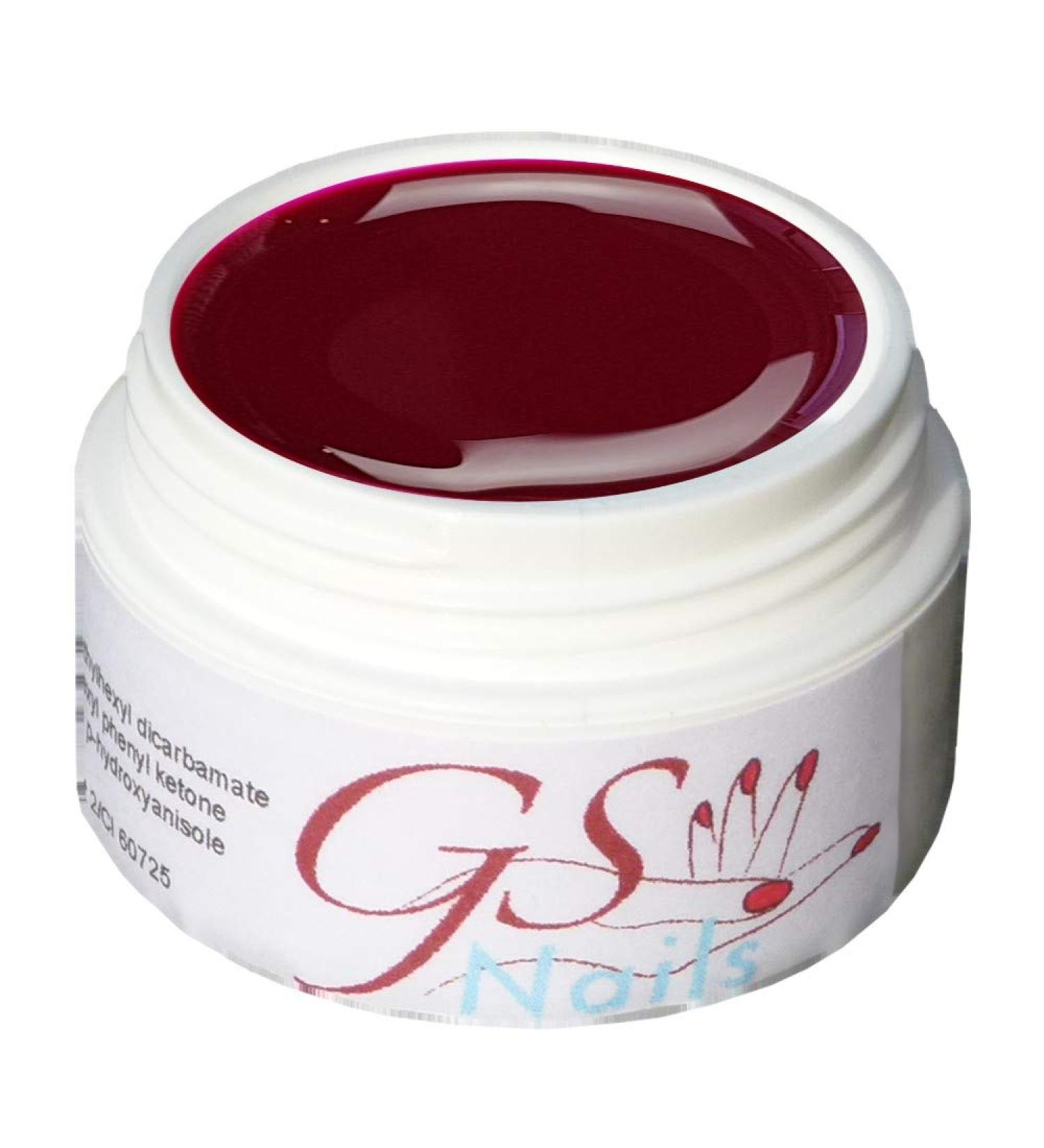 GS-NAILS UV color gel for nail art & nail design-5 ml UV-hardening cover gel-nail gel-self-smoothing nail gel-red pink-A8