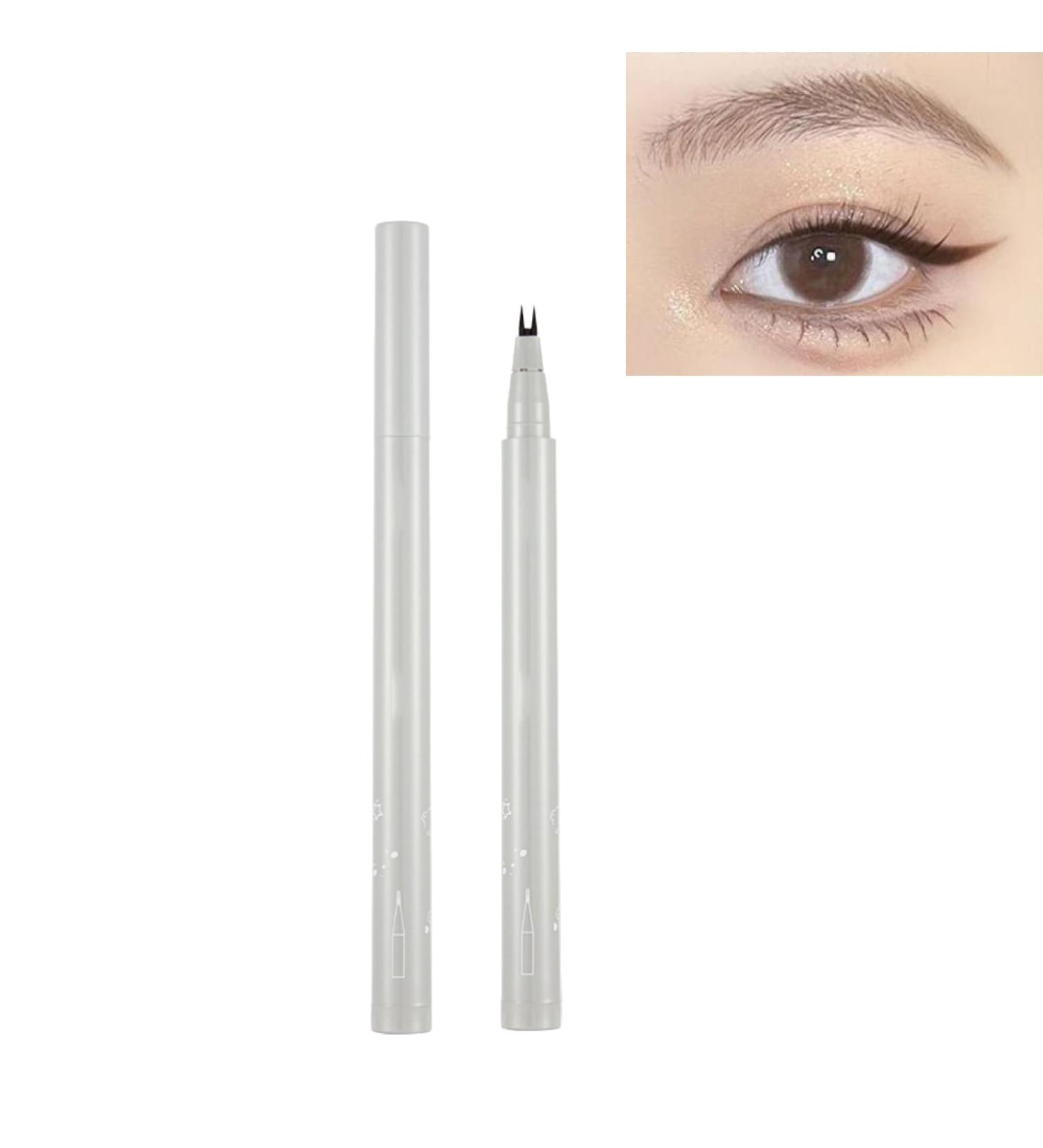 Waterproof Black Eye Liner Double Tip Lower Eyelash Pencil Eyeliner Pencil For Lower Eyelashes Long Lasting Waterproof Liquid Eyeliner With Ultra-Fine Tip 3D Natural Lower Eyelashes (Brown) - Buy Online on GoSupps.com