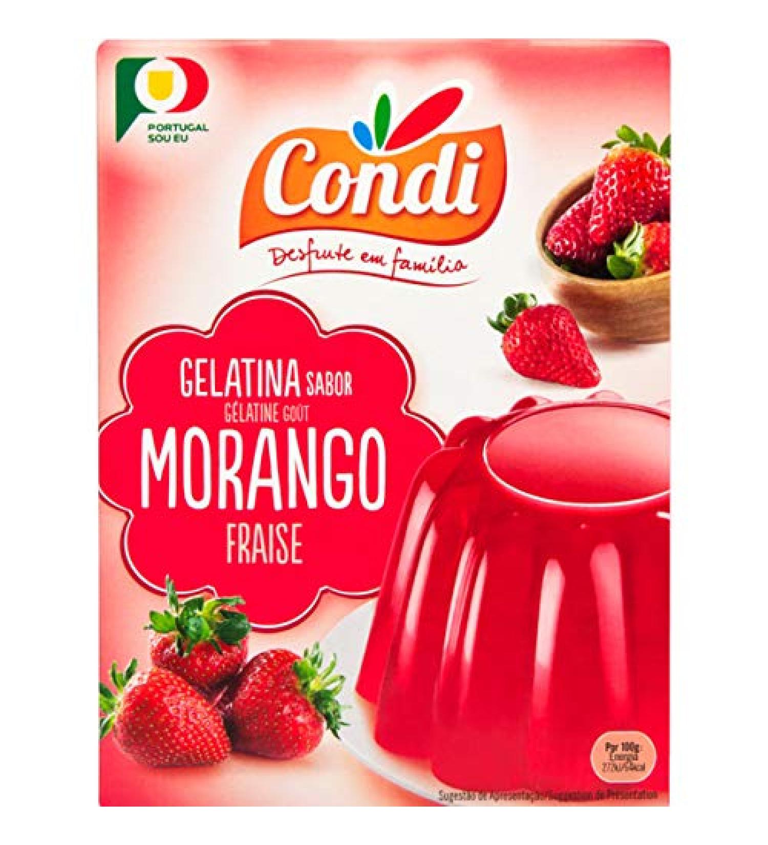 Gelatin, strawberry flavor, Condi