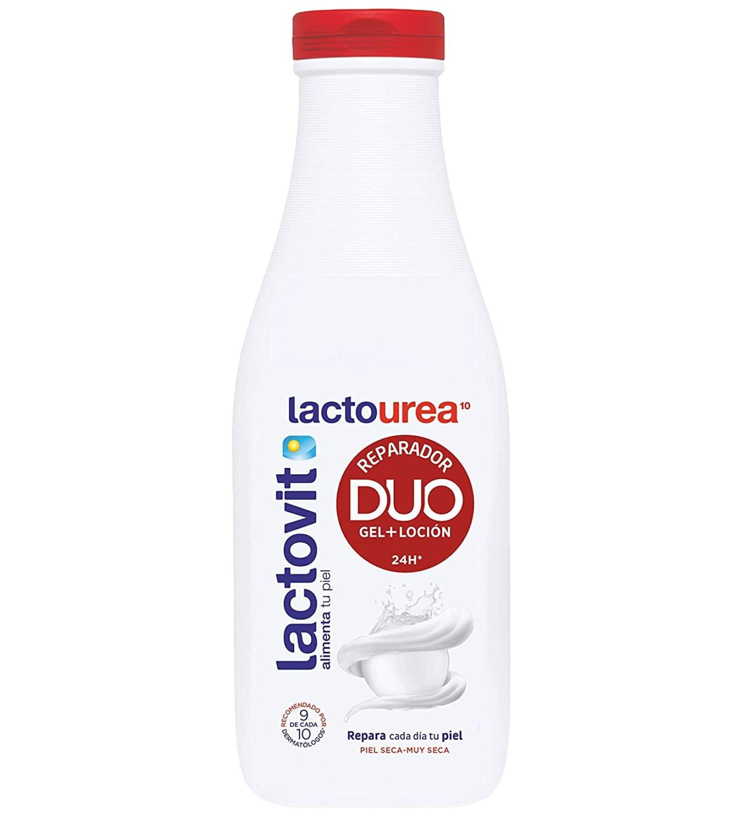 Lactovit Gel + Lactourea DUO Lotion - 50% Body Moisturizer for Dry Skin 600ml | International Shipping Available - Buy Online on GoSupps.com