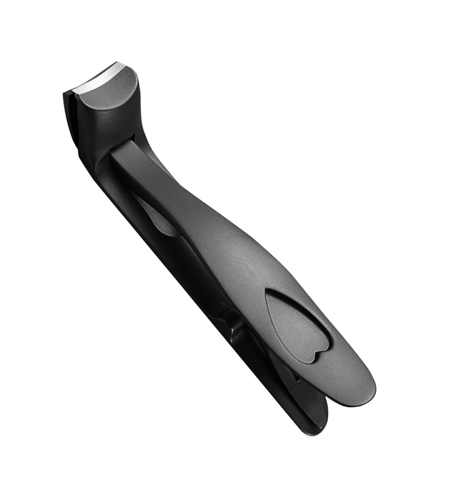 Nail Clippers Splashproof Nail Clippers | Extra Large Opening Stainless Steel Nail Clippers - Anti-Rust Nail Clipper with Extra Large Buzzer-Shaped Opening that Conforms to Shape D Black - Buy Online on GoSupps.com
