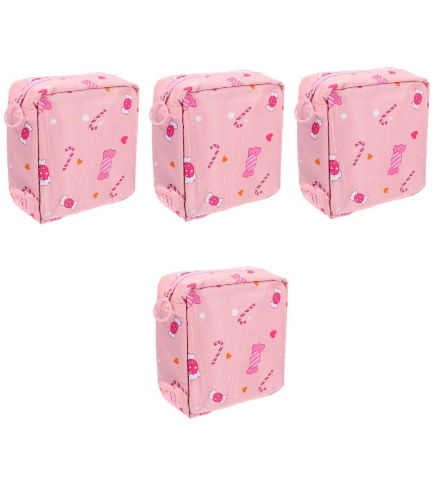 Healeeved 4-Pack Tampon Holder with Zipper Storage Bag - Stylish Travel Accessory for Women - Perfect for Students - 13x13x5cm - Buy Online on GoSupps.com