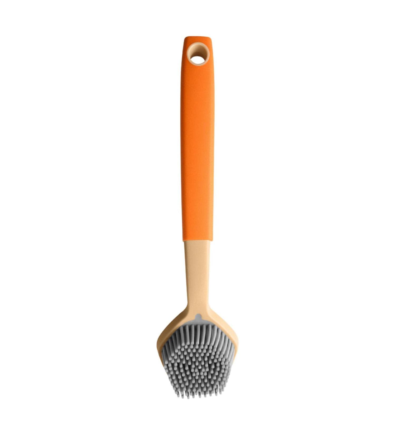 Dish Wash Brush with Handle - Dish Brush Kitchen Scrub Brush - Dish Scrubber Silicone Soft Bristles Scrub Brush Comfortable Grip Brushes for Kitchen Sink Pans Pots Skillet Cleaning Dtt - Buy Online on GoSupps.com