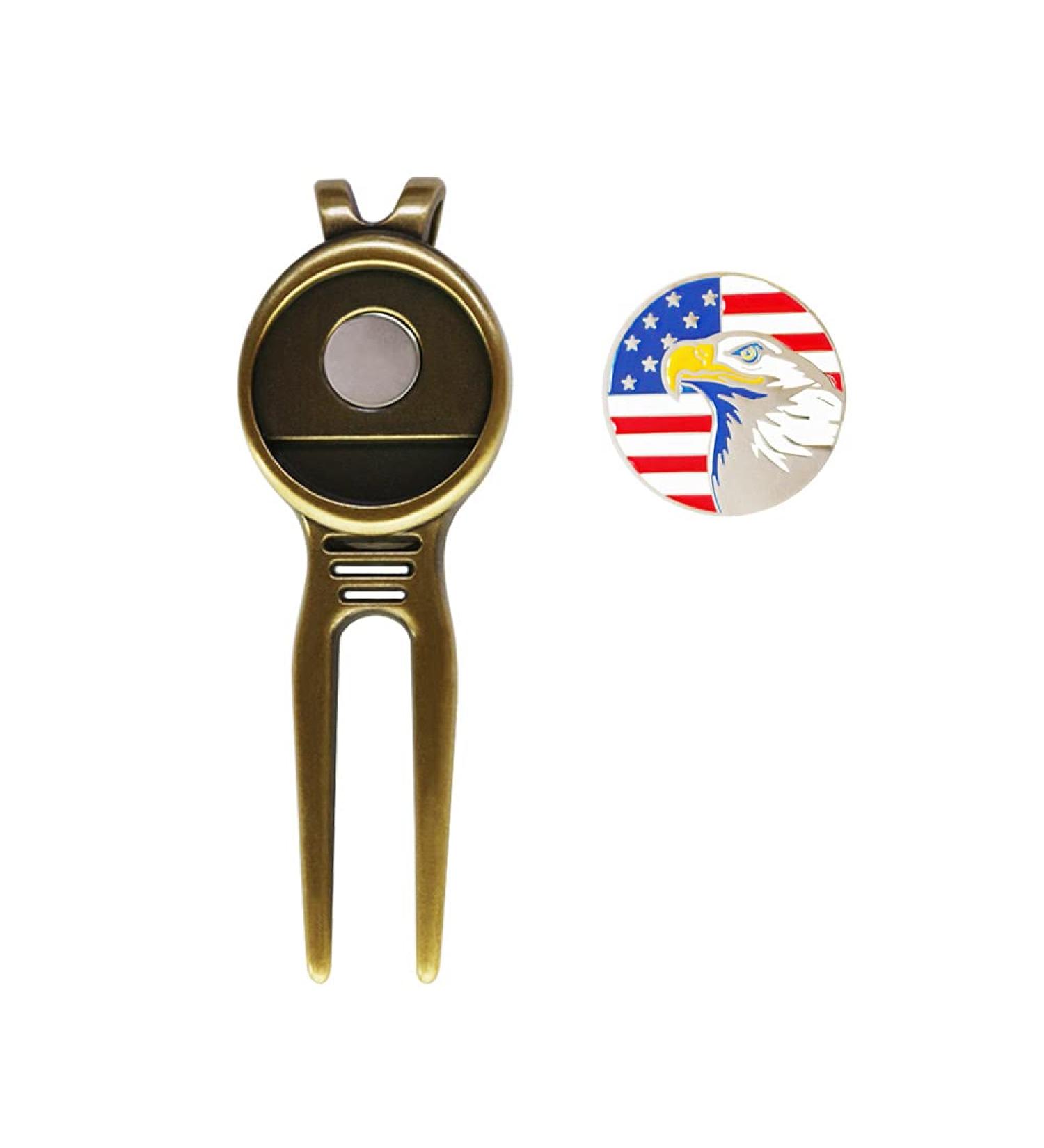 Bronze Golf Metal Divot Repair Tool with 24.5mm Ball Marker by Myartte - Buy Online on GoSupps.com