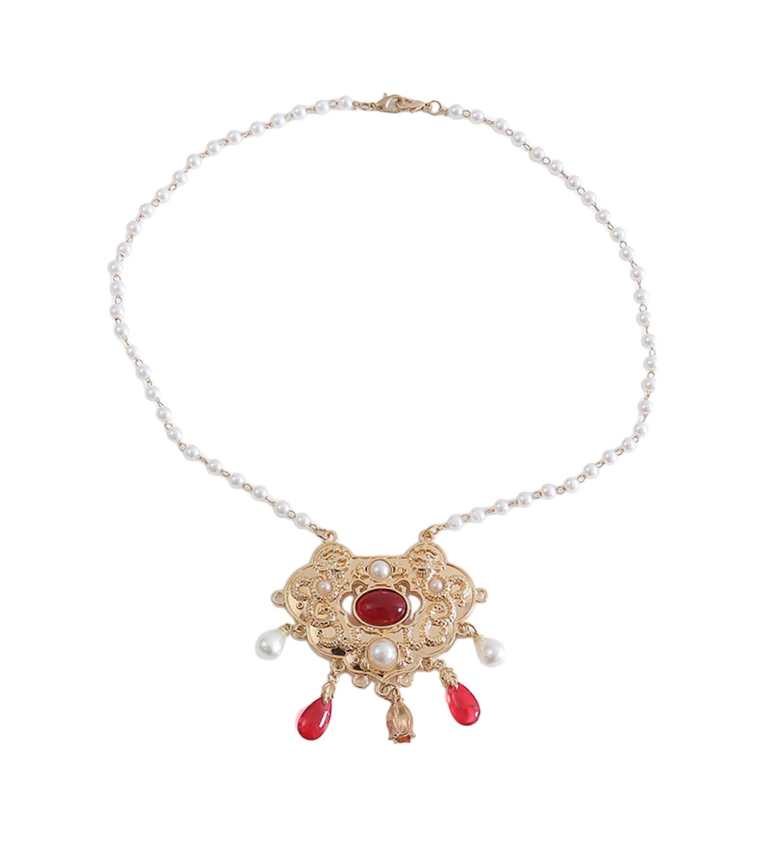 Stylish Chinese Necklace with Antique Bell Trailer | Oralgo | Unique Jewelry for Enthusiasts - Buy Online on GoSupps.com