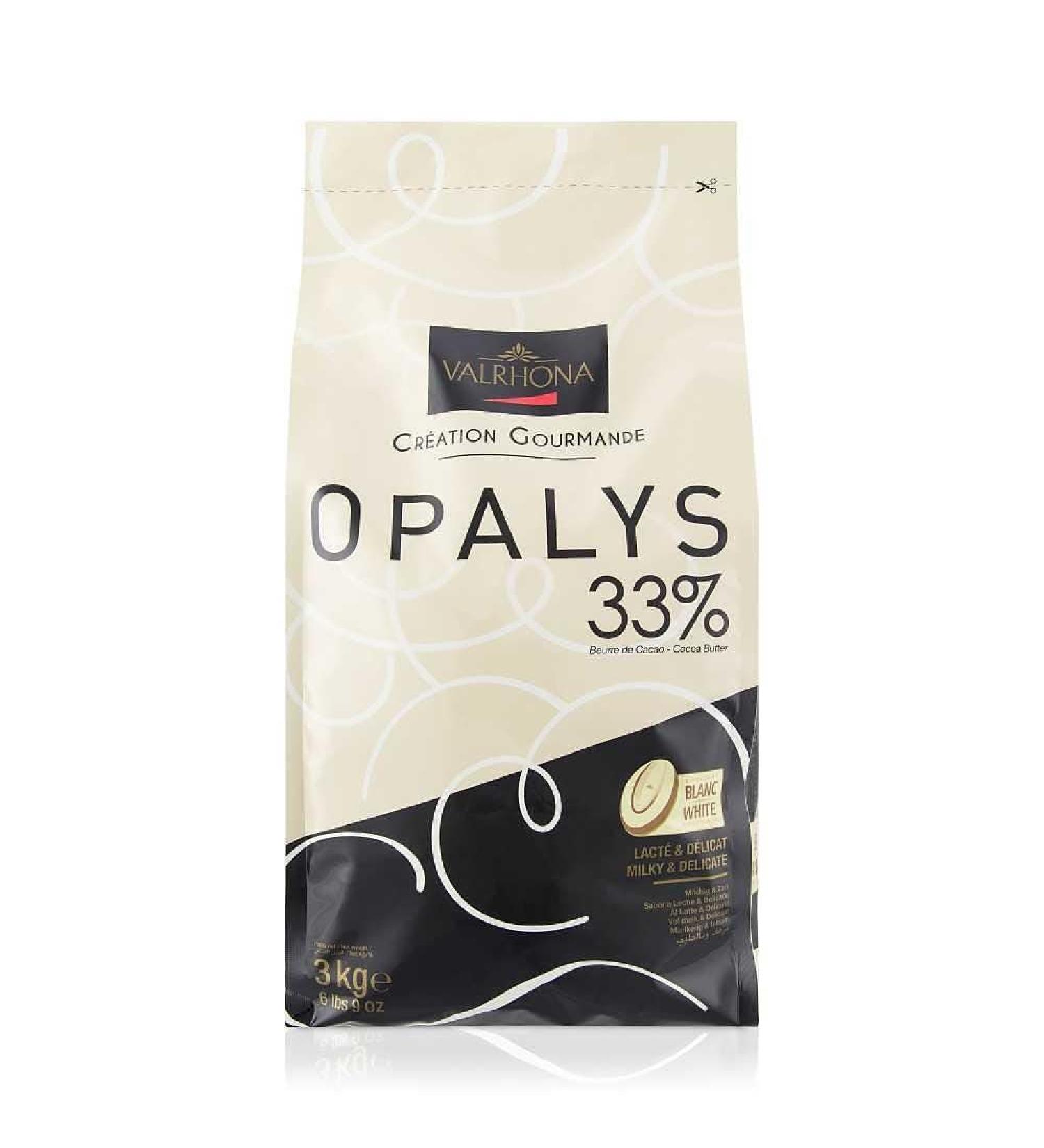Valrhona Opalys 33% White Chocolate 3kg Bag