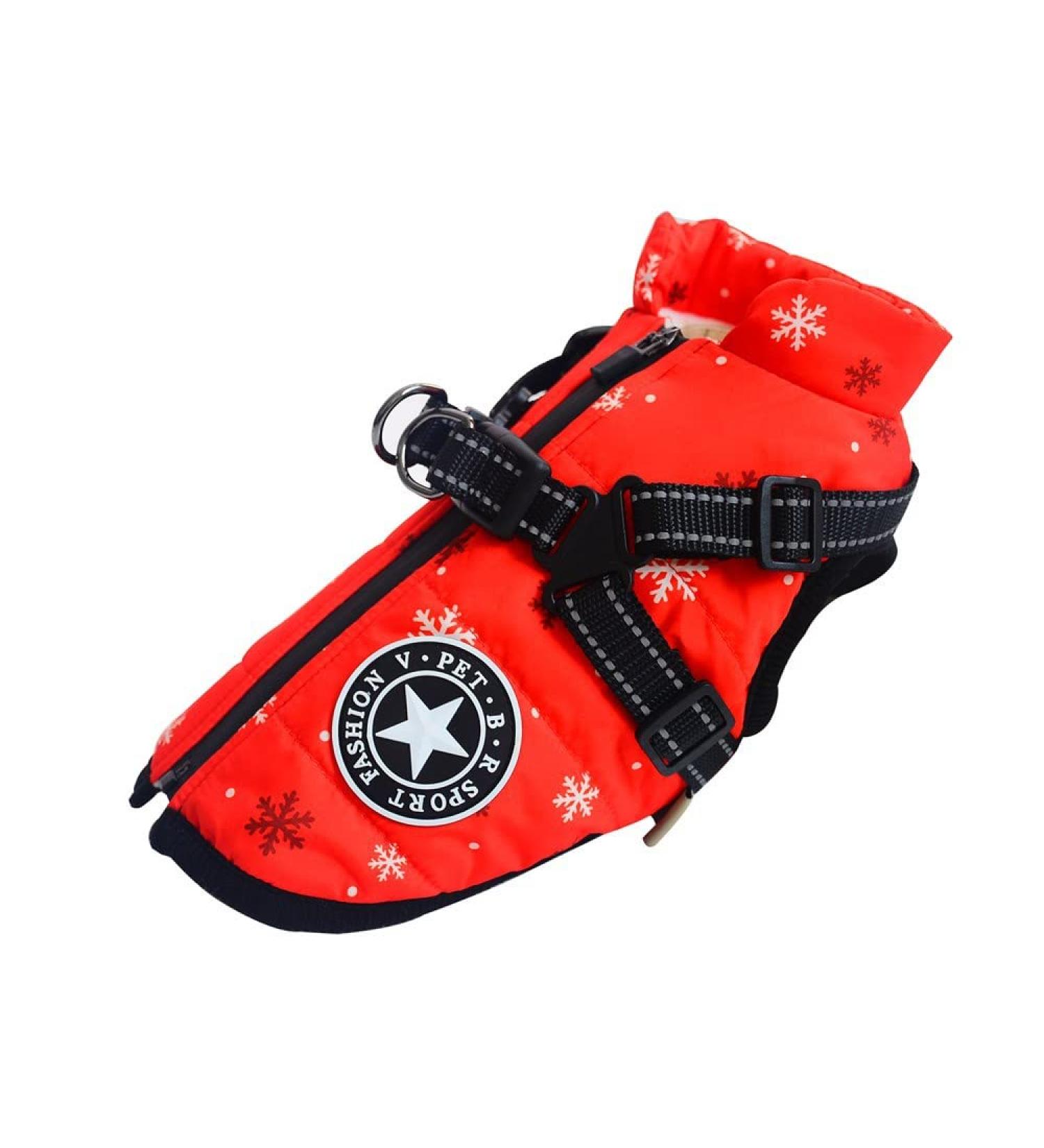 Waterproof Dog Vest & Coat - Warm Winter Harness in 9 Colors | Christmas 01 - 5XL - Buy Online on GoSupps.com