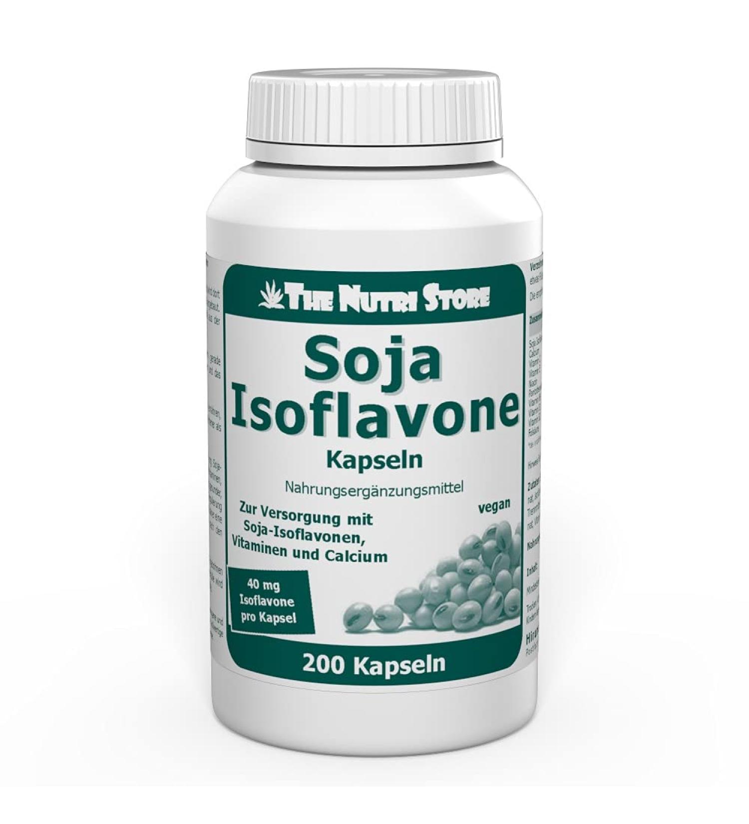 Soya Isoflavones 40 mg Vegan Capsules - 200 Pcs | Buy Internationally | High-Quality Dietary Supplements - Buy Online on GoSupps.com