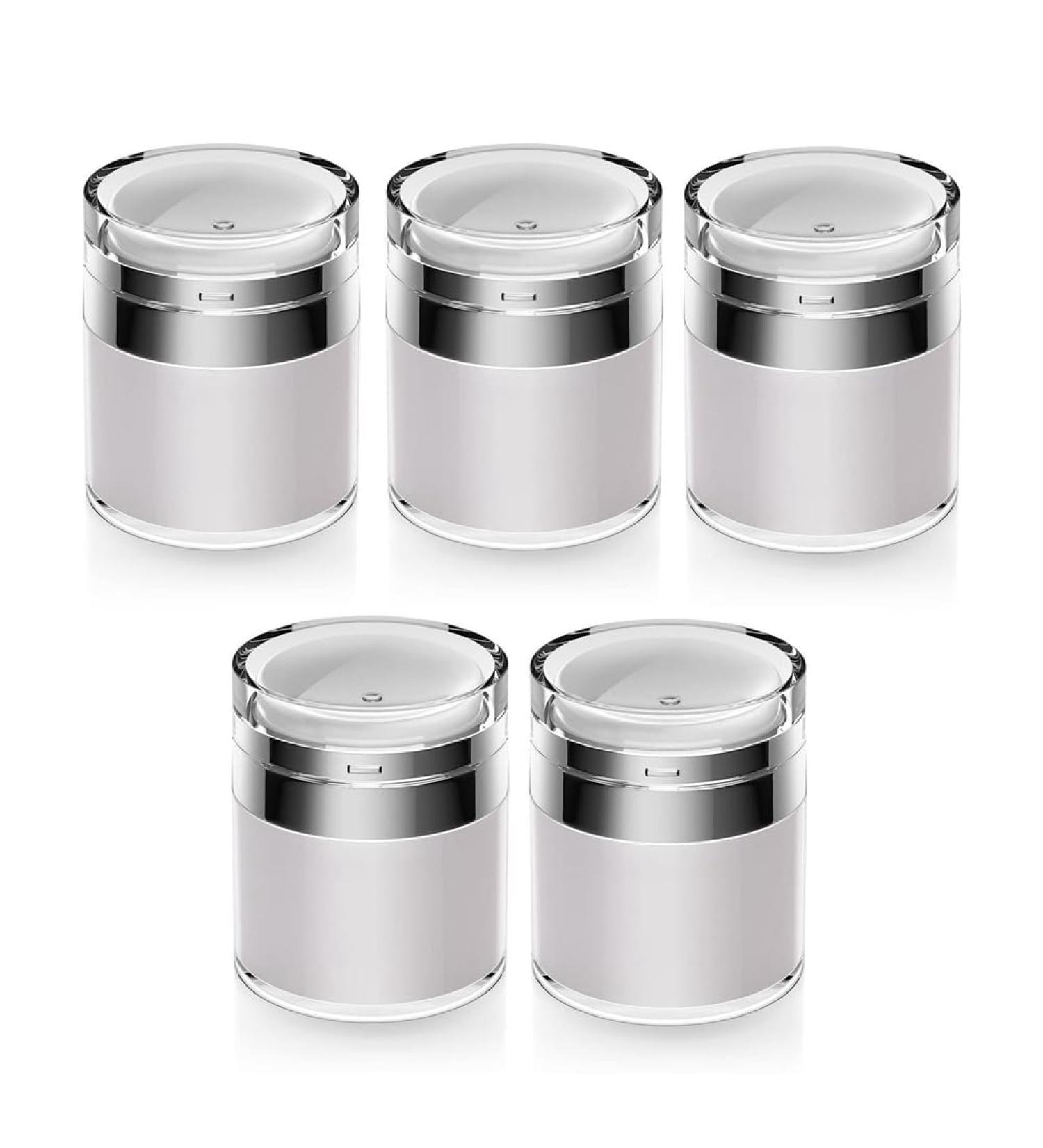 Xptieeck 1.7 Oz Airless Moisturizer Cosmetic Container with Pump New Empty Airless Travel Lotion Container - Buy Online on GoSupps.com