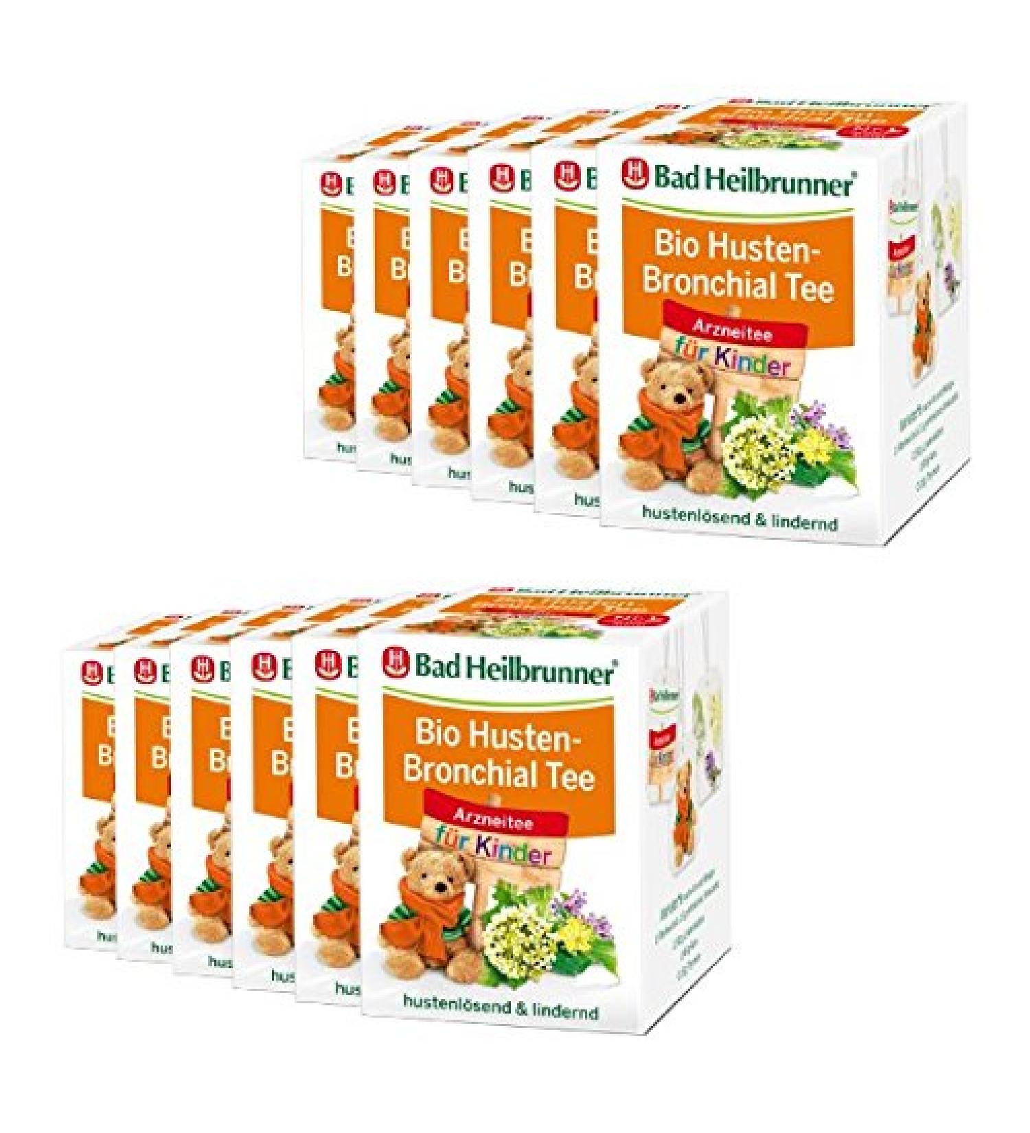Bad Heilbrunner Organic cough bronchial tea for children 12 pieces - Buy Online on GoSupps.com